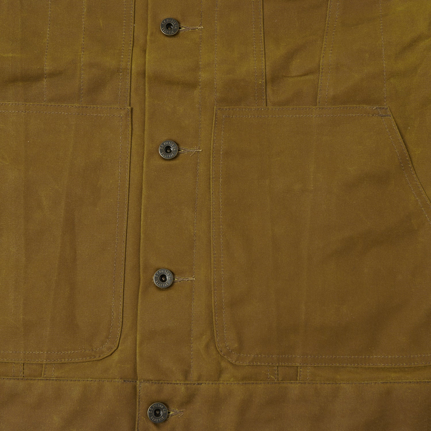 Filson Tin Cloth Short Lined Cruiser Jacket - Dark Tan