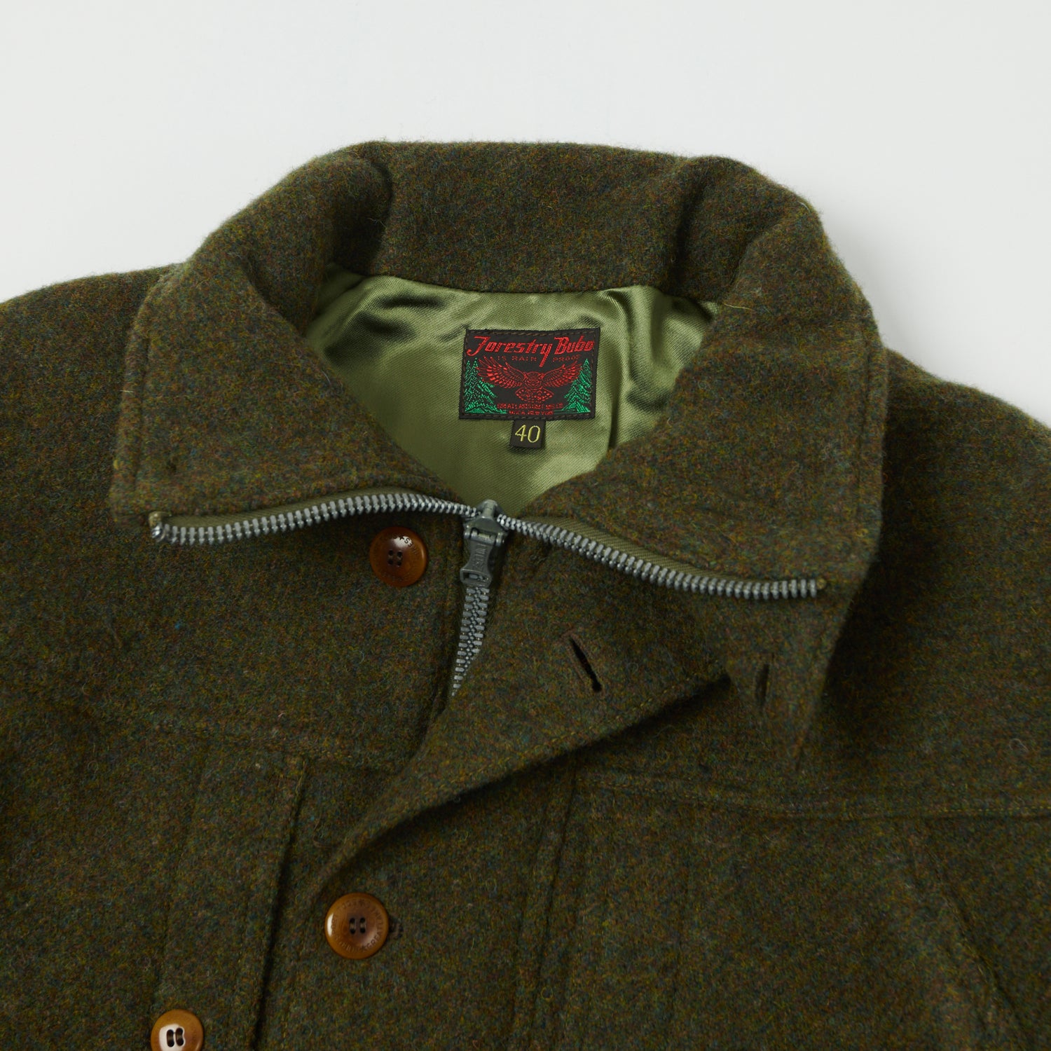 Freewheelers & Co Great Lakes 'Grizzly' Jacket - Grained Olive