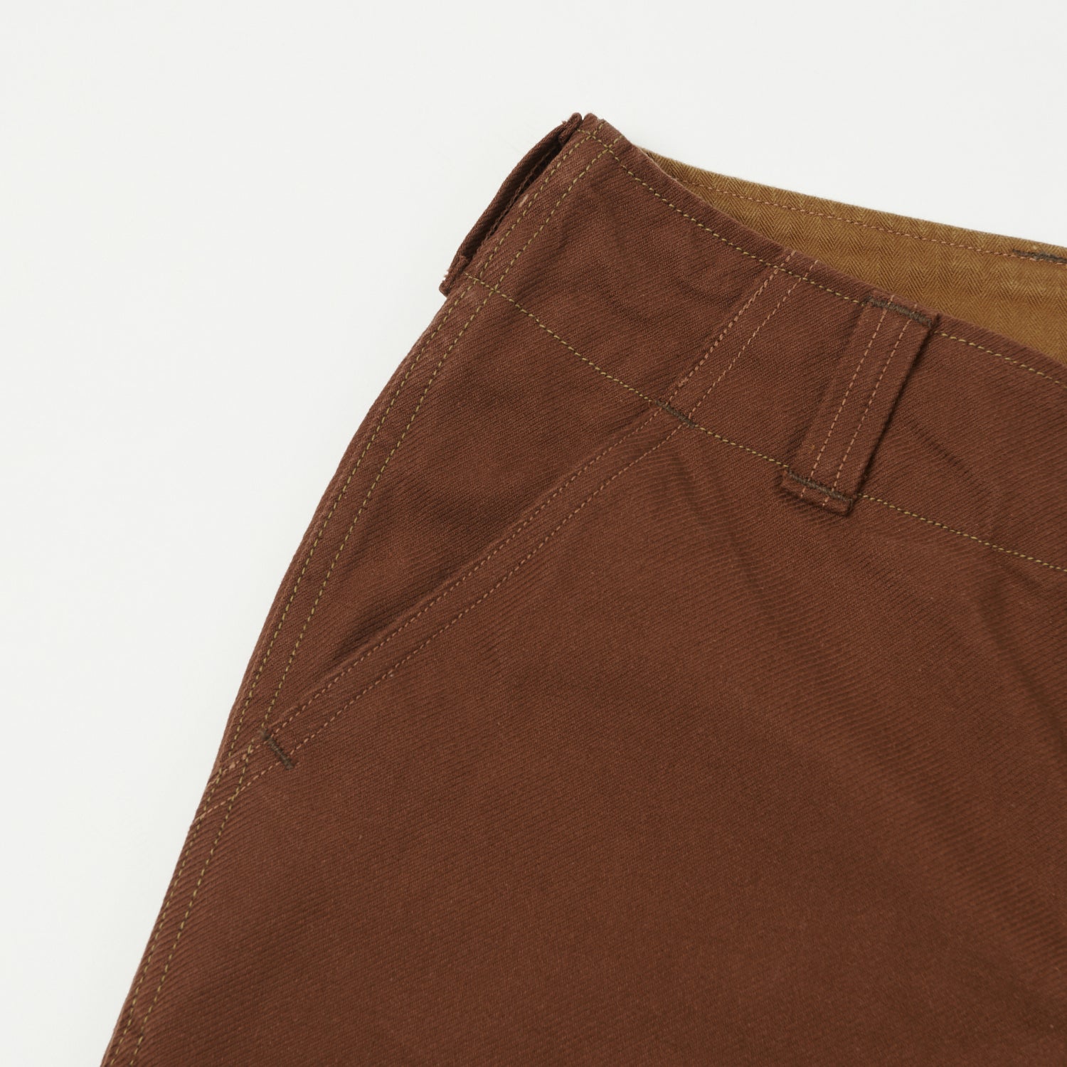 Freewheelers & Co Union Special Overalls  'Aviators' Trouser - Red Brown
