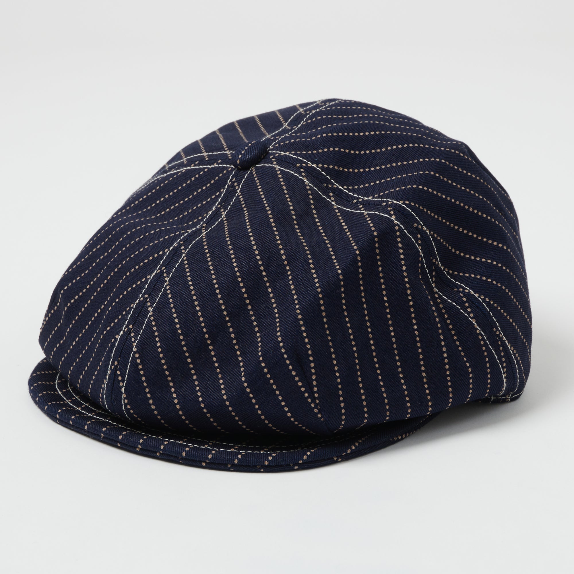Freewheelers & Co Union Special Overalls 'Cassady' Casquette - Indigo Wabash Stripe