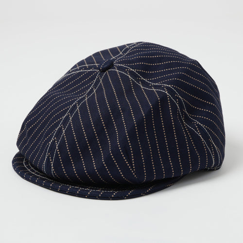 Freewheelers & Co Union Special Overalls 'Cassady' Casquette - Indigo Wabash Stripe