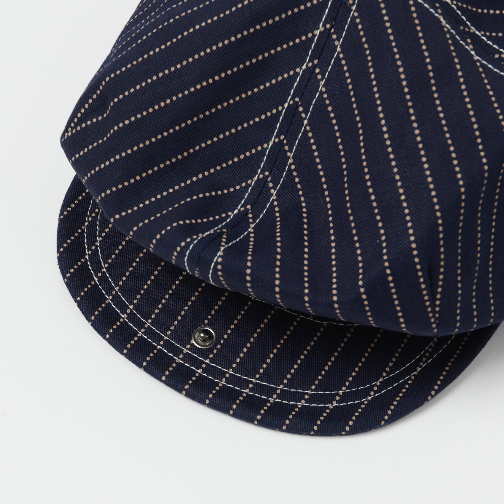 Freewheelers & Co Union Special Overalls 'Cassady' Casquette - Indigo Wabash Stripe