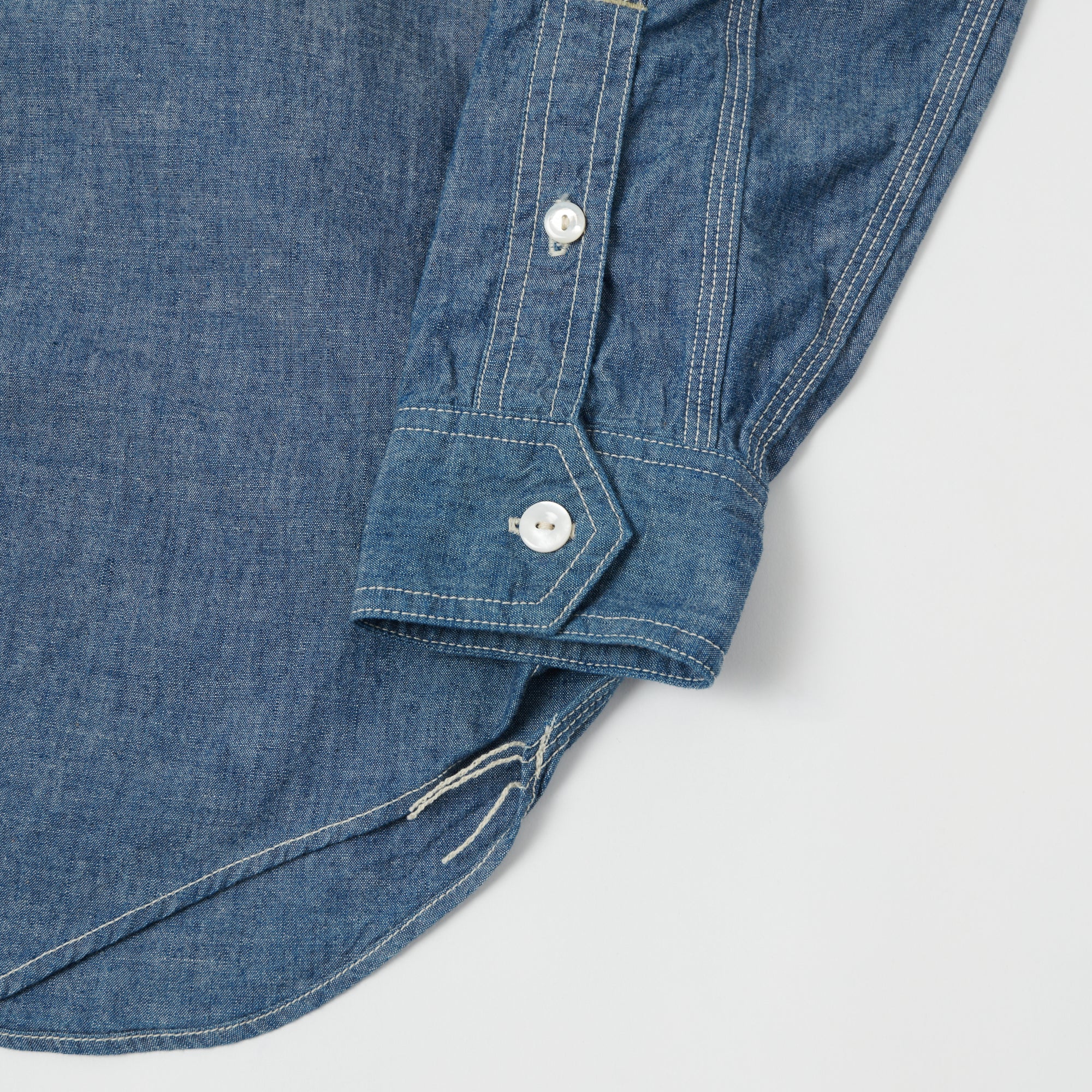 Freewheelers & Co Ironalls Long Sleeve Work Shirt - Indigo Chambray