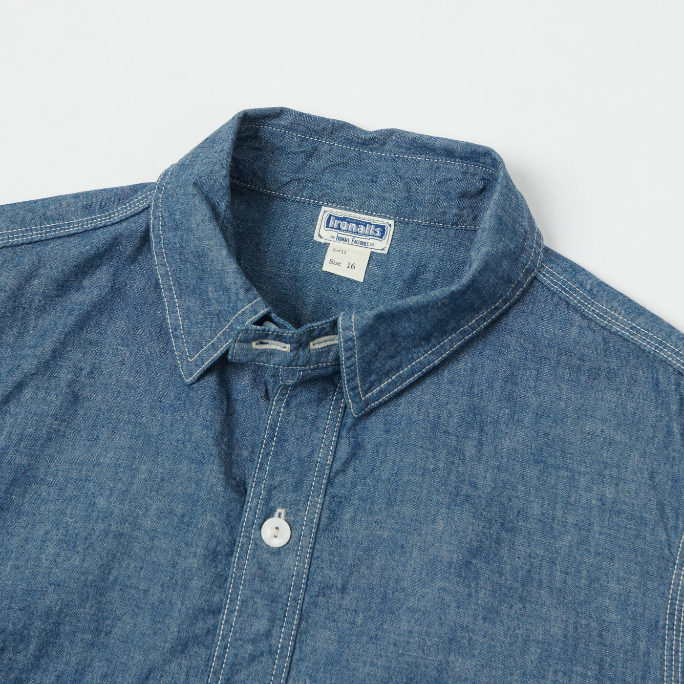 Freewheelers & Co Ironalls Long Sleeve Work Shirt - Indigo Chambray