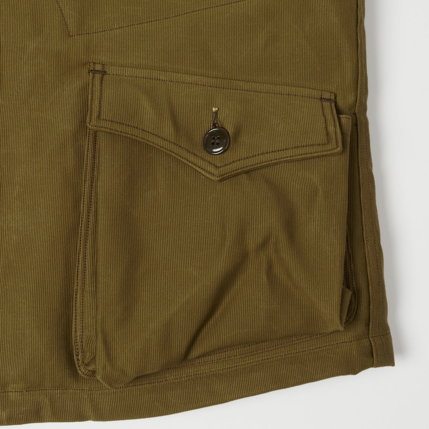 Freewheelers 2231007 ‘Winter Aviators’ Vest - Dark Khaki/Beige