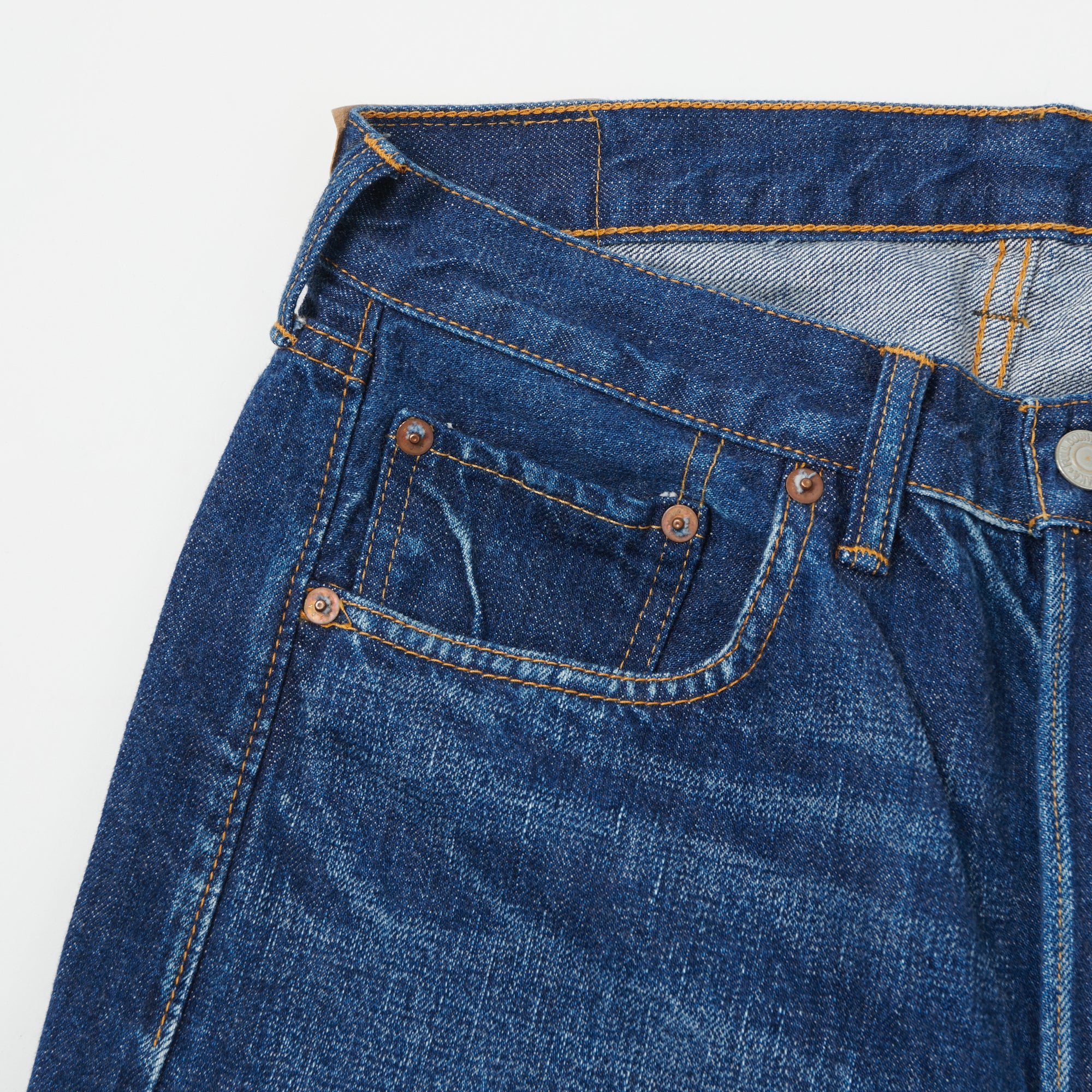 FULLCOUNT 1102 13.7oz Regular Straight Jean - 'That Thing' Wash