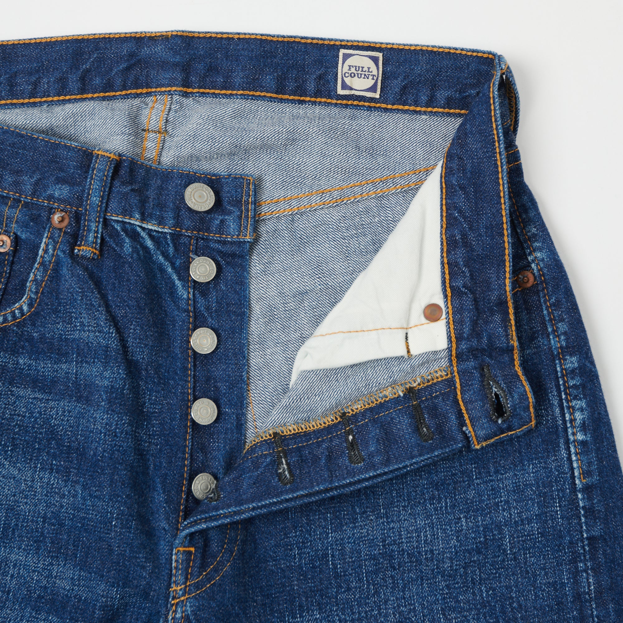 FULLCOUNT 1102 13.7oz Regular Straight Jean - 'That Thing' Wash