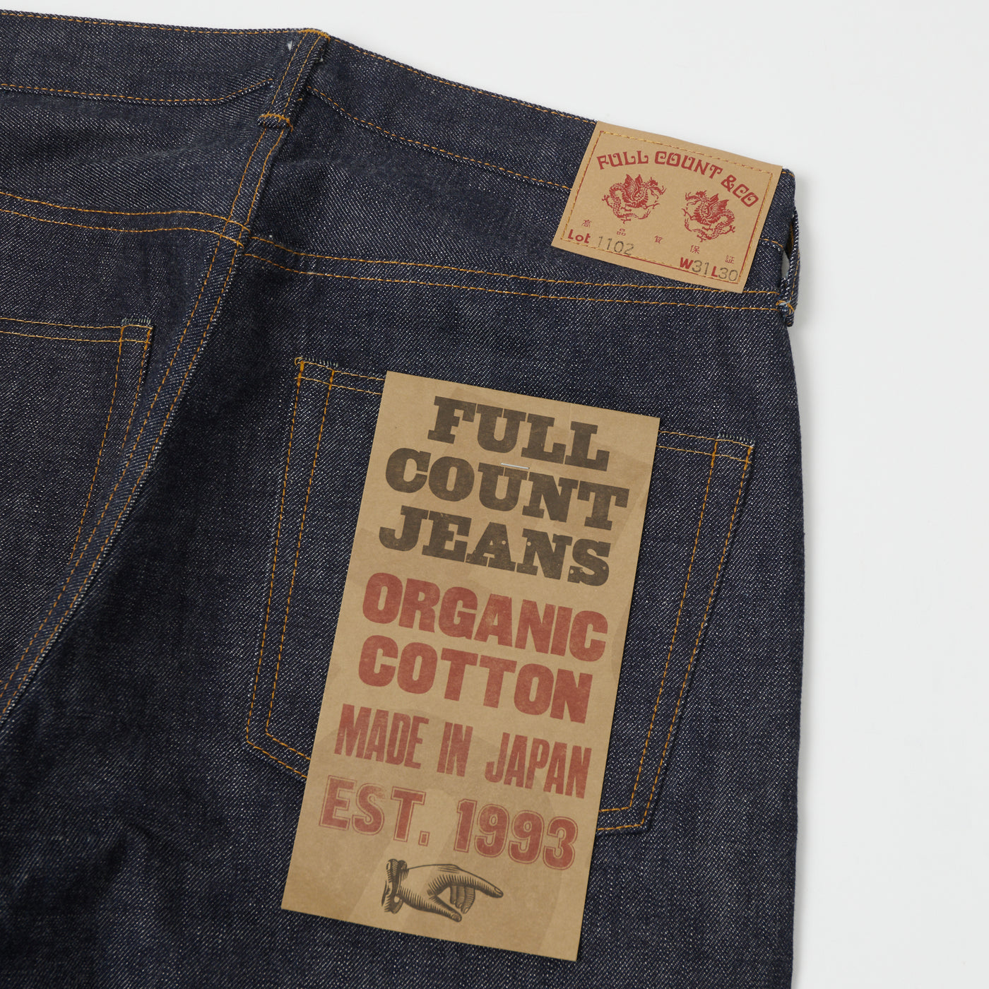 FULLCOUNT 1102 'Choice' 13.7oz Regular Straight Jean - Raw