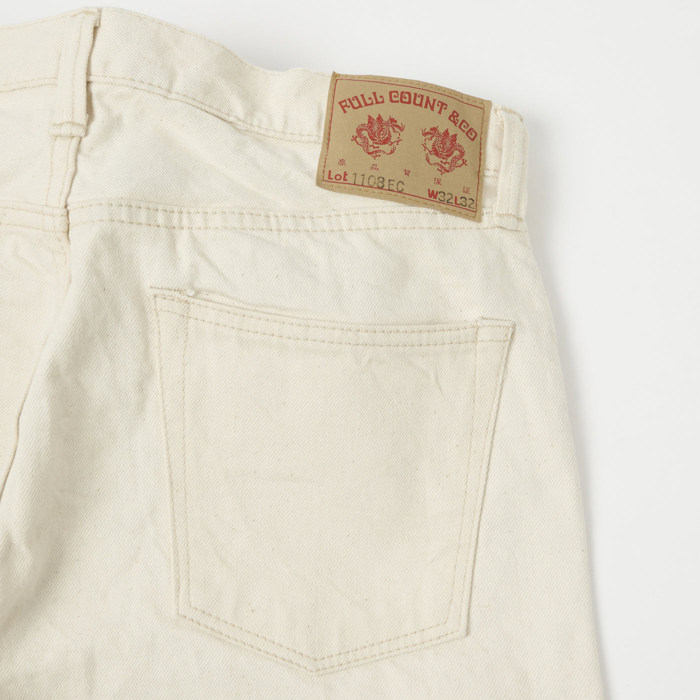 FULLCOUNT 1108 13.7oz Regular Straight Jean - Ecru One Wash