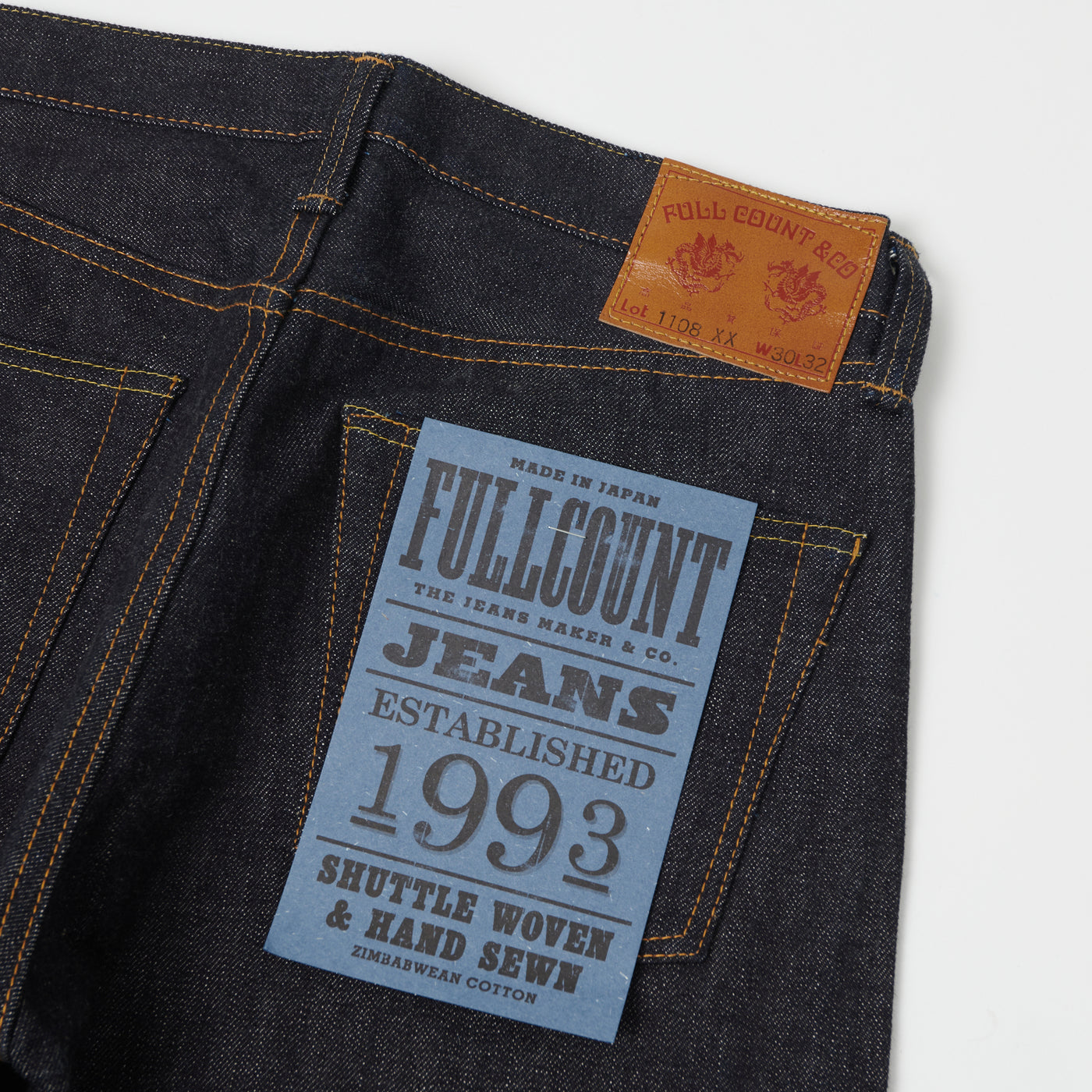 FULLCOUNT 1108XX 15.5oz Regular Straight Jean - Raw