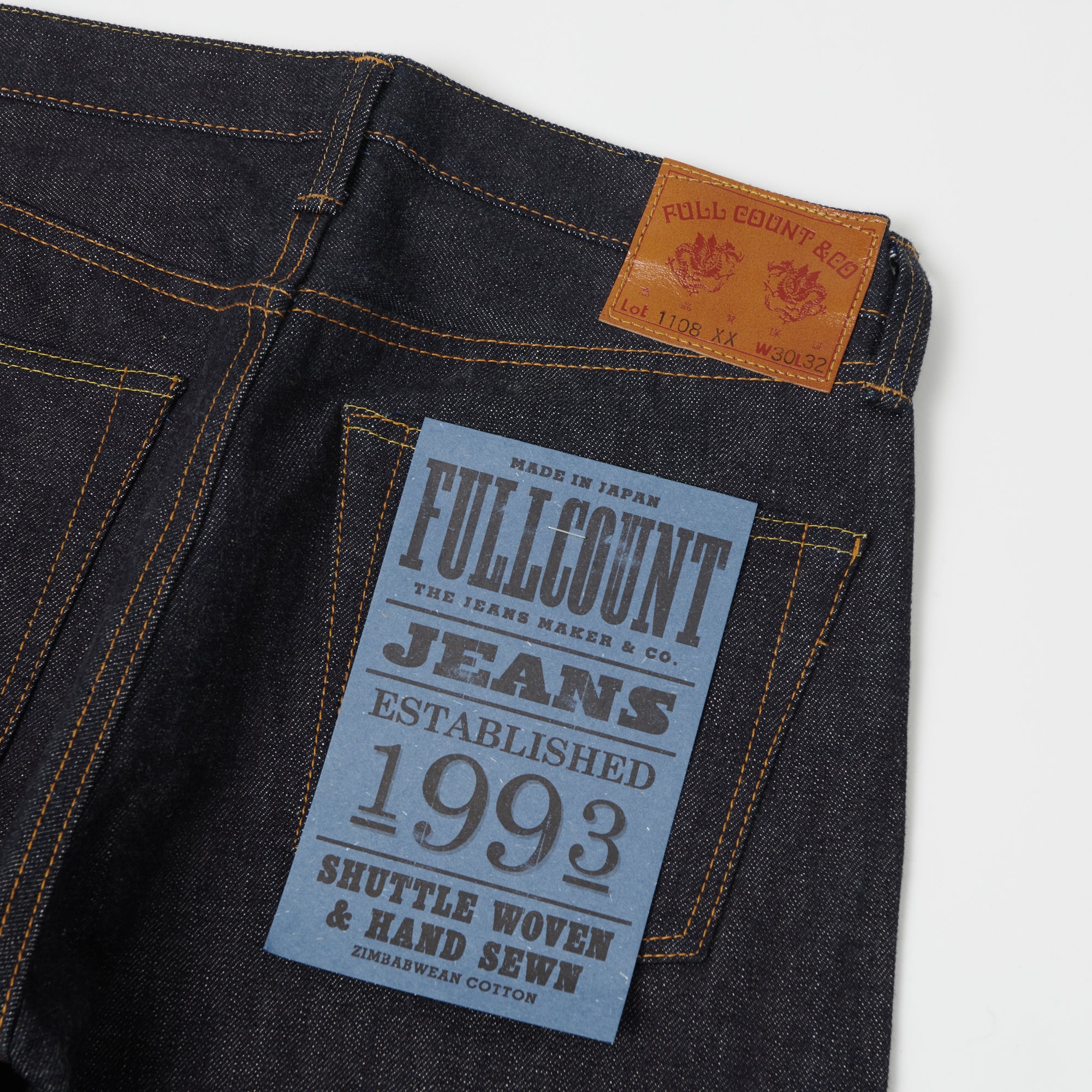 FULLCOUNT 1108XX 15.5oz Regular Straight Jean - Raw