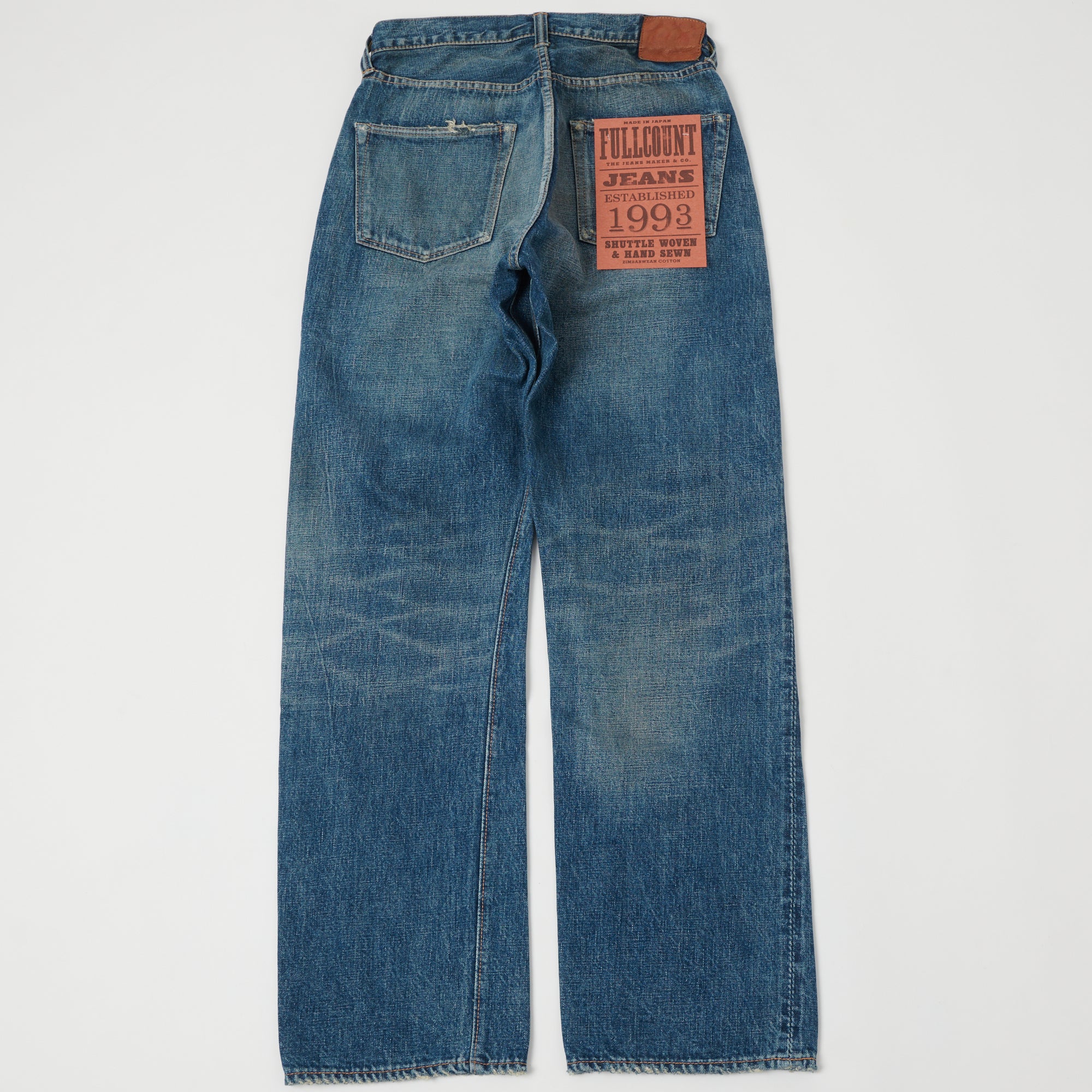FULLCOUNT 0105 13.7oz Wide Straight Jean - 'Dartford' Wash