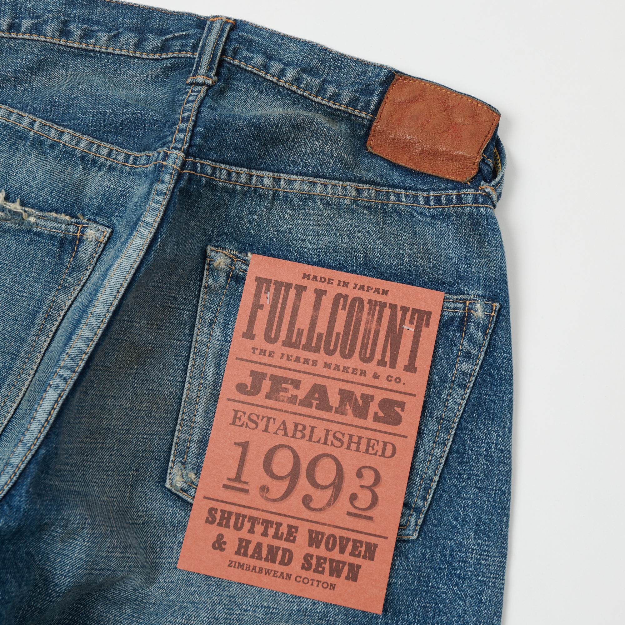 FULLCOUNT 0105 13.7oz Wide Straight Jean - 'Dartford' Wash
