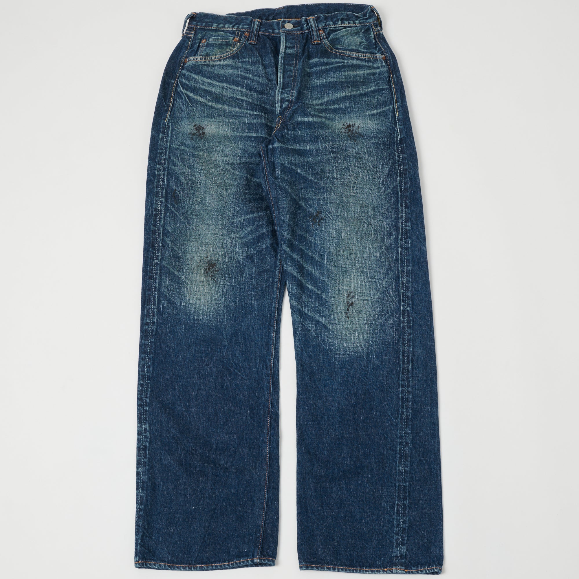 FULLCOUNT 0105 13.7oz Wide Straight Jean - 'More Than Real' Wash