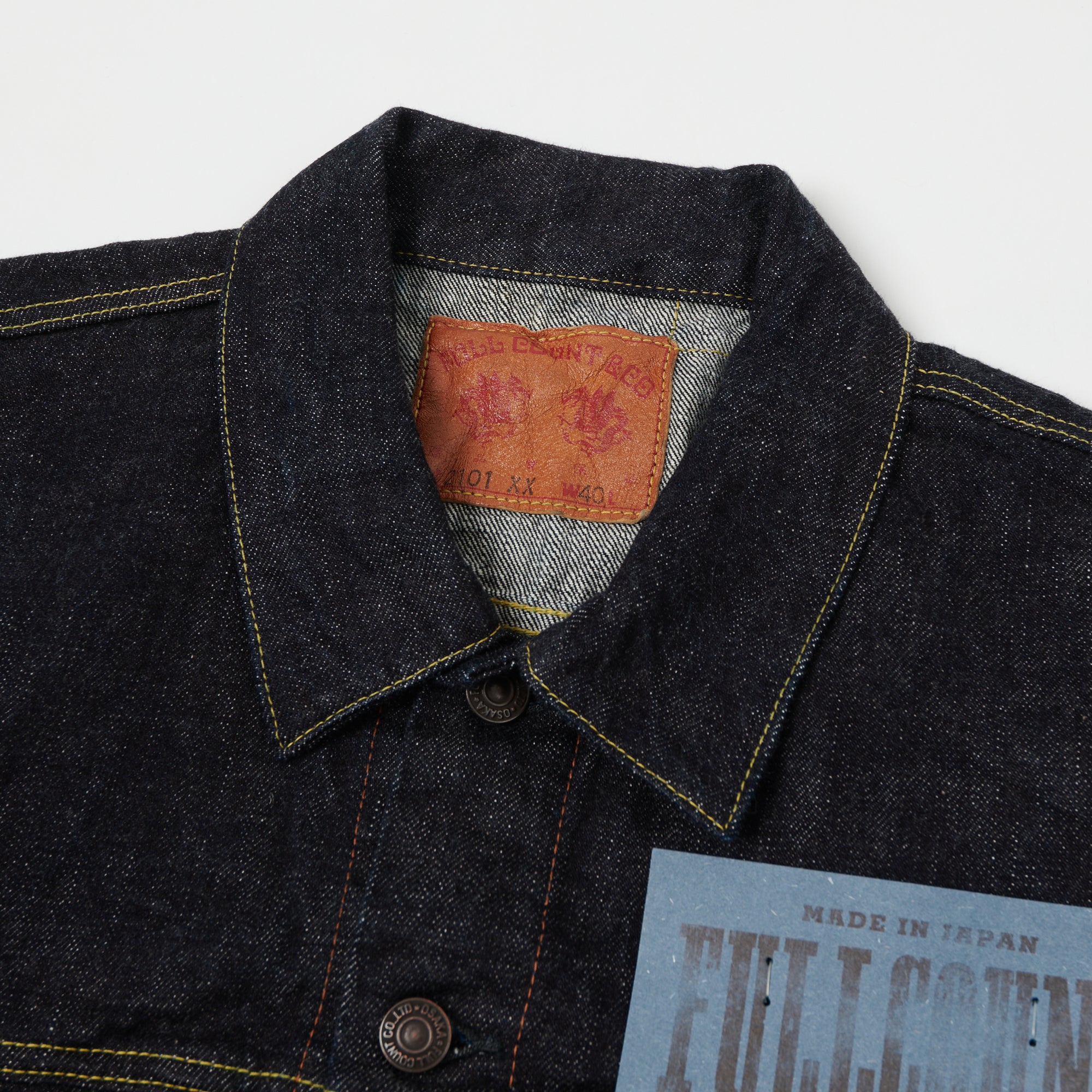 FULLCOUNT 2101XX 15.5oz Type III Denim Jacket - One Wash