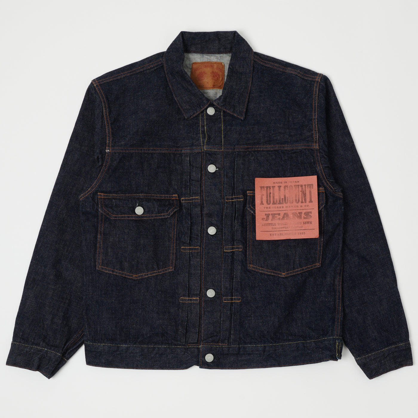FULLCOUNT 2102 13.7oz Type II Denim Jacket - One Wash