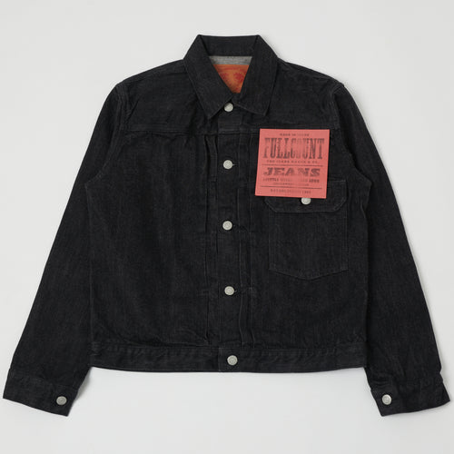 FULLCOUNT 2107 13.75oz Type I Denim Jacket - Black One Wash