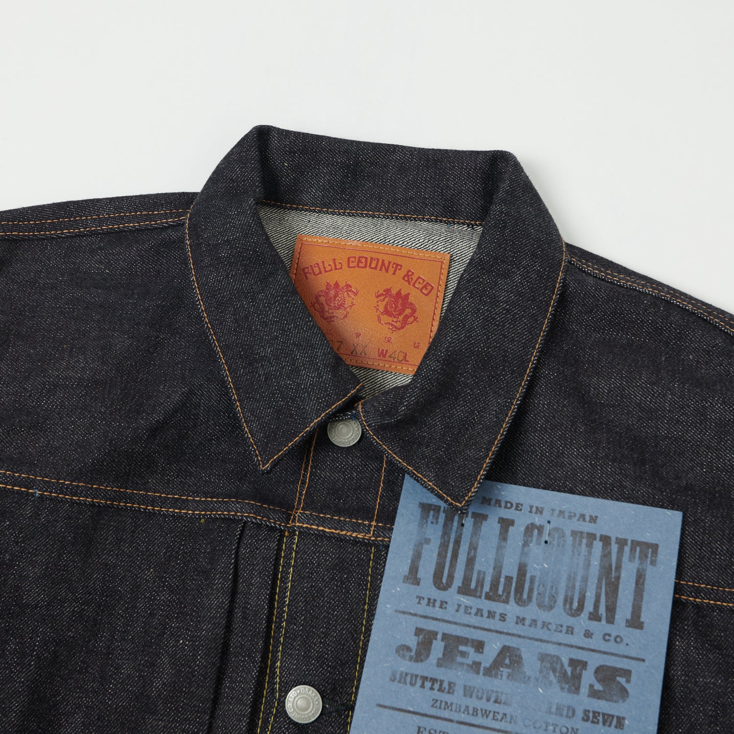 FULLCOUNT 2107XX 15.5oz Type I Denim Jacket - Raw