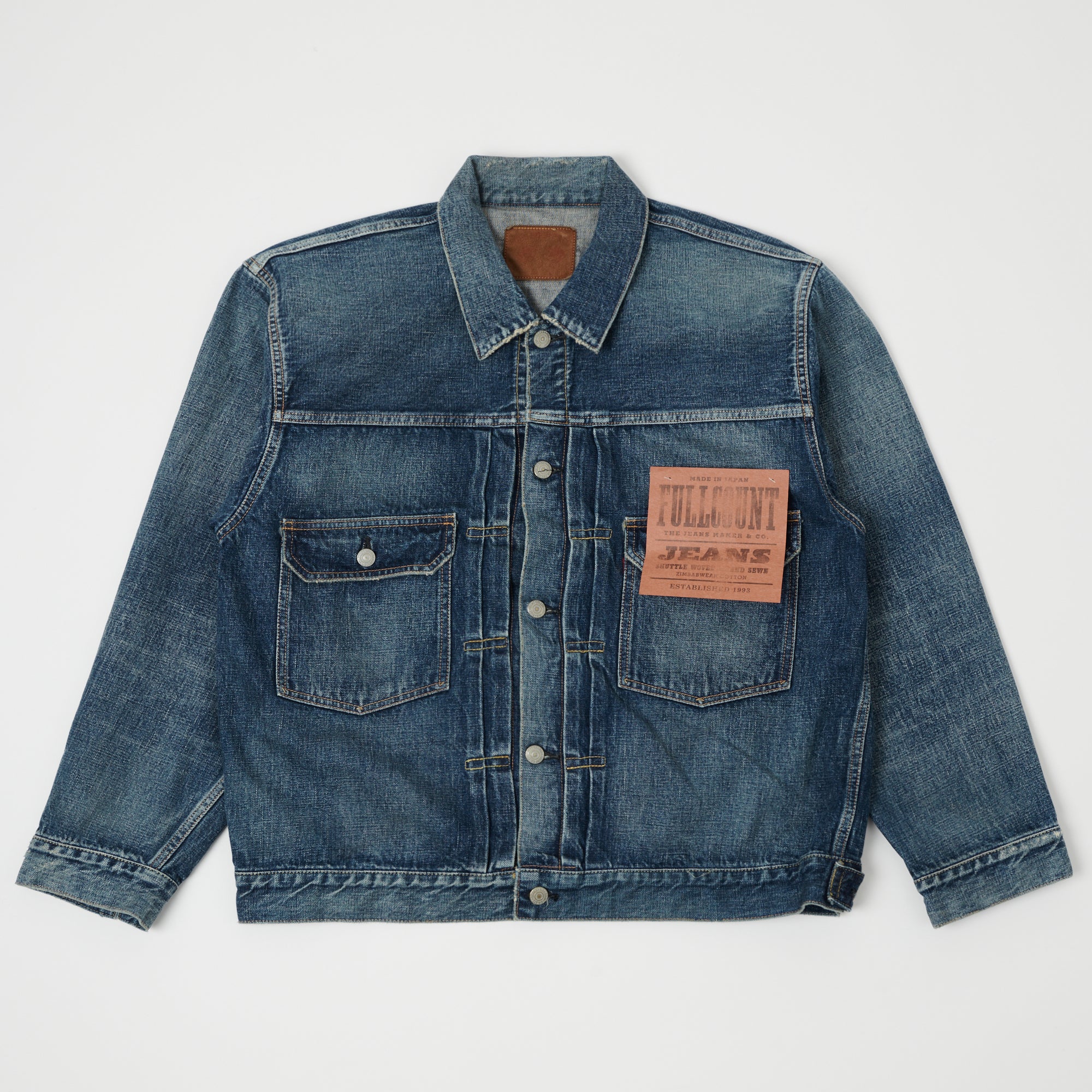 FULLCOUNT 2102 13.7oz Type II Denim Jacket - 'Dartford' Wash