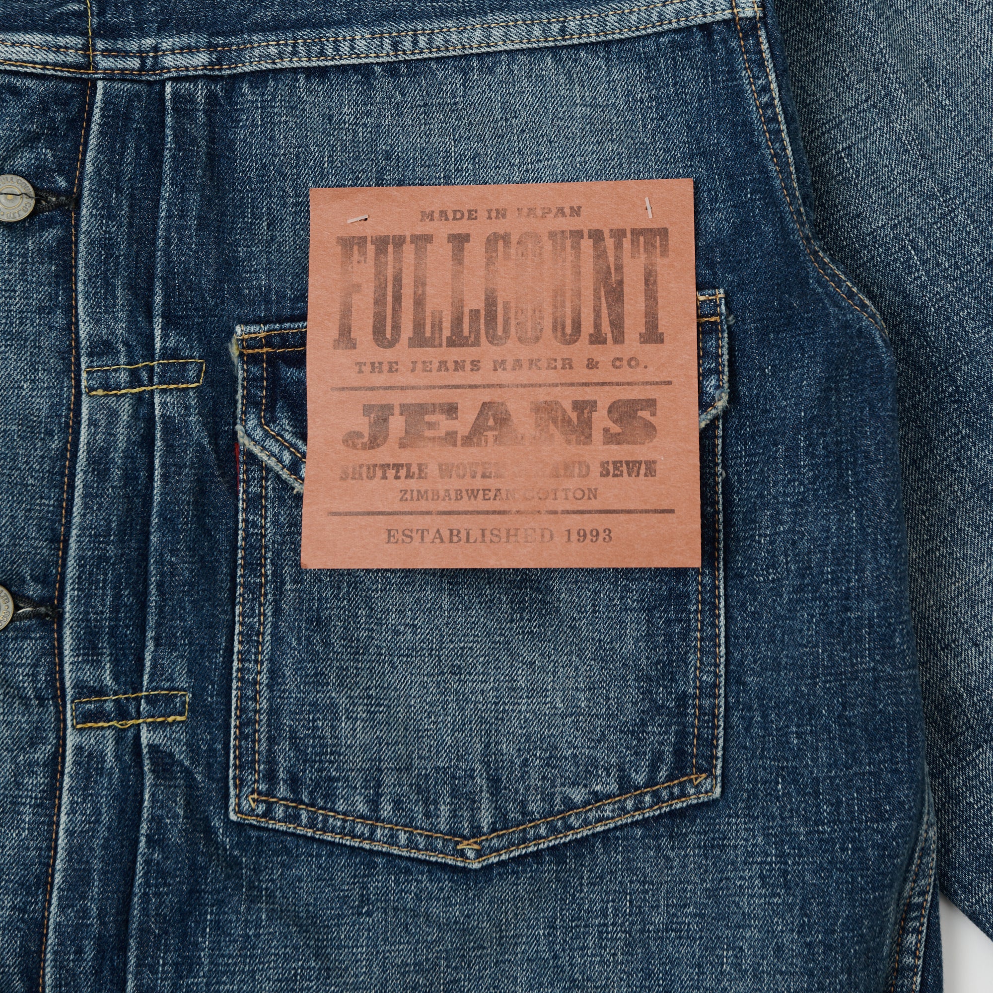 FULLCOUNT 2102 13.7oz Type II Denim Jacket - 'Dartford' Wash