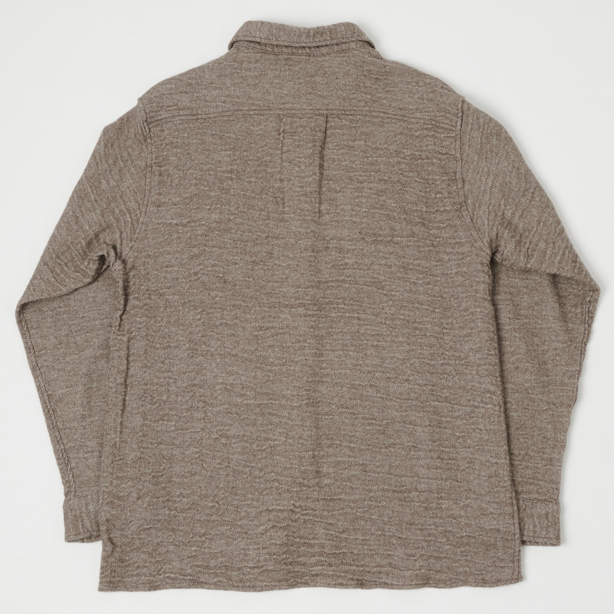 FULLCOUNT 4057 Wool Linen Shirt - Brown