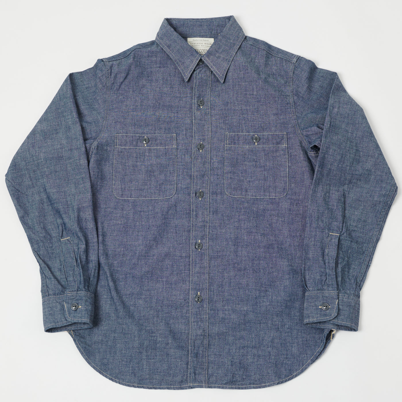 FULLCOUNT 4810 5oz Chambray Work Shirt - Indigo Blue