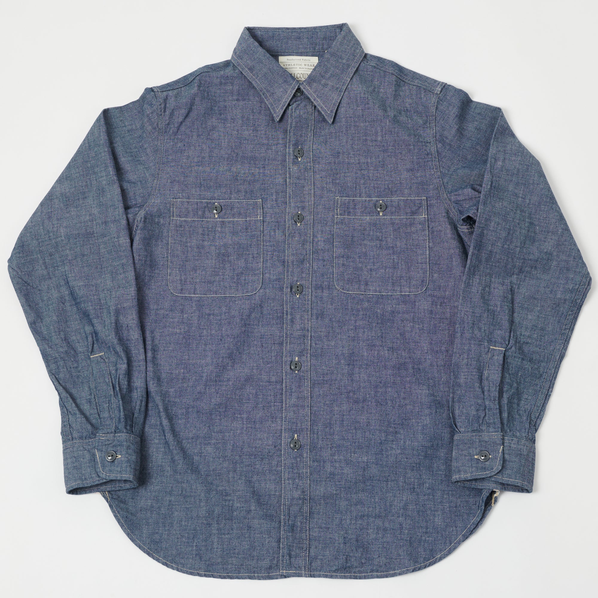 FULLCOUNT 4810 5oz Chambray Work Shirt - Indigo Blue