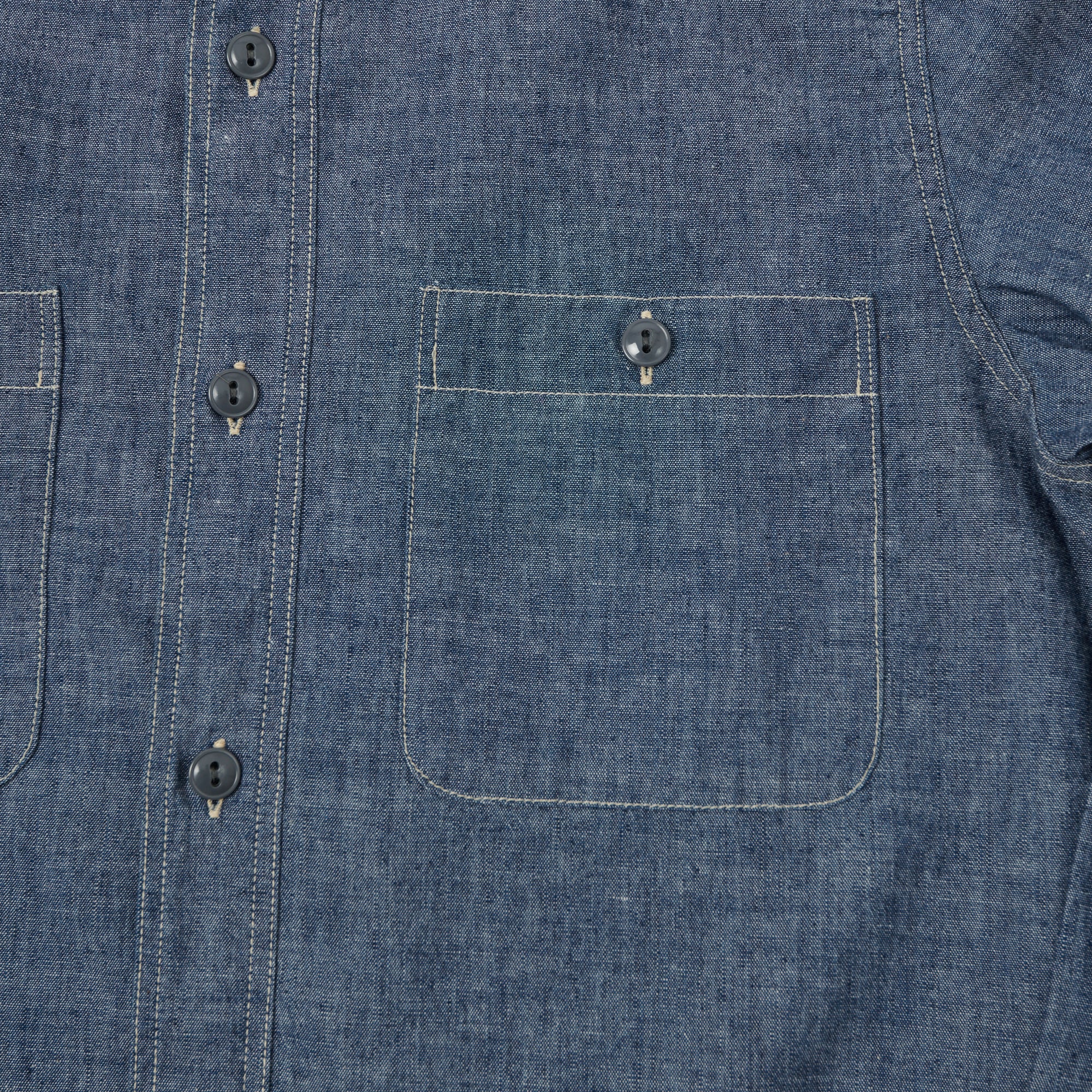FULLCOUNT 4810 5oz Chambray Work Shirt - Indigo Blue