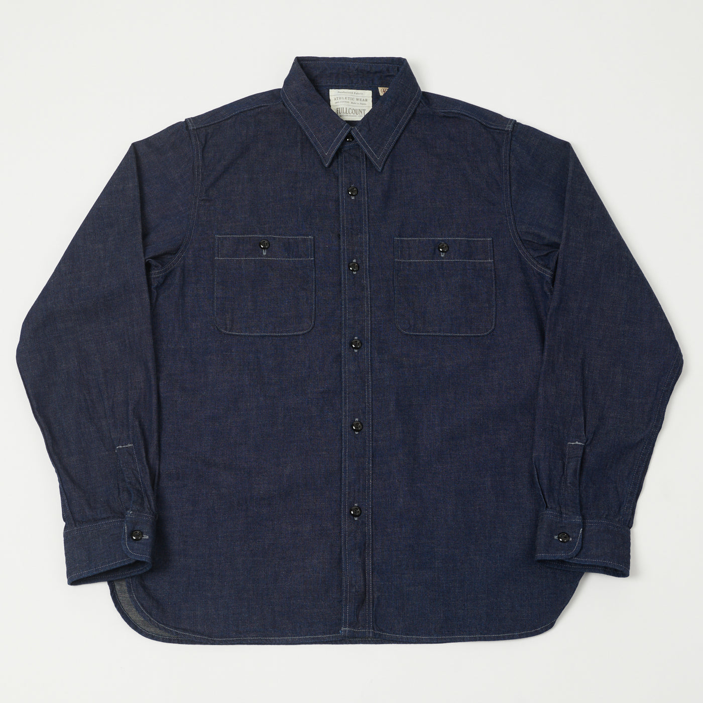 FULLCOUNT 4890 8oz Denim Work Shirt - One Wash