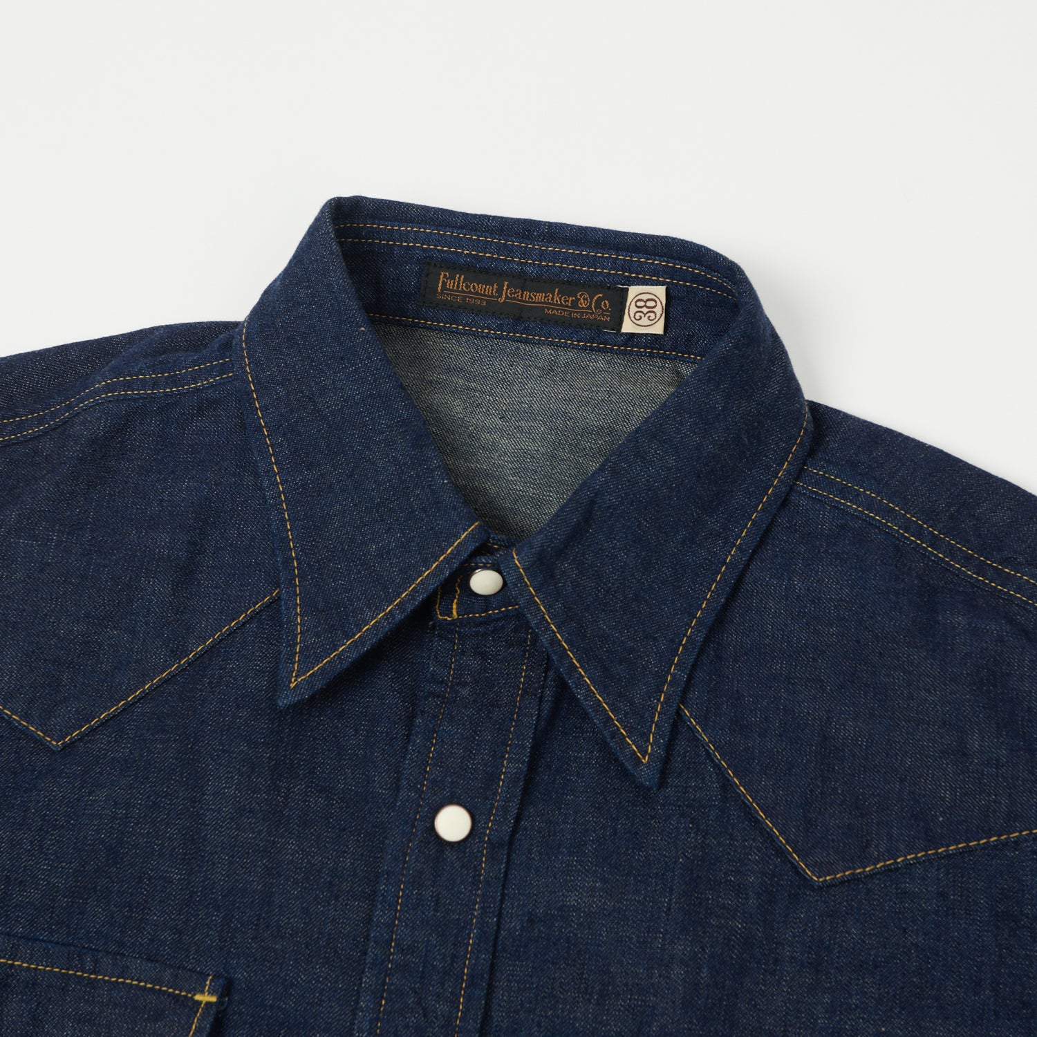 FULLCOUNT 4894 Denim Western Shirt - Rinsed
