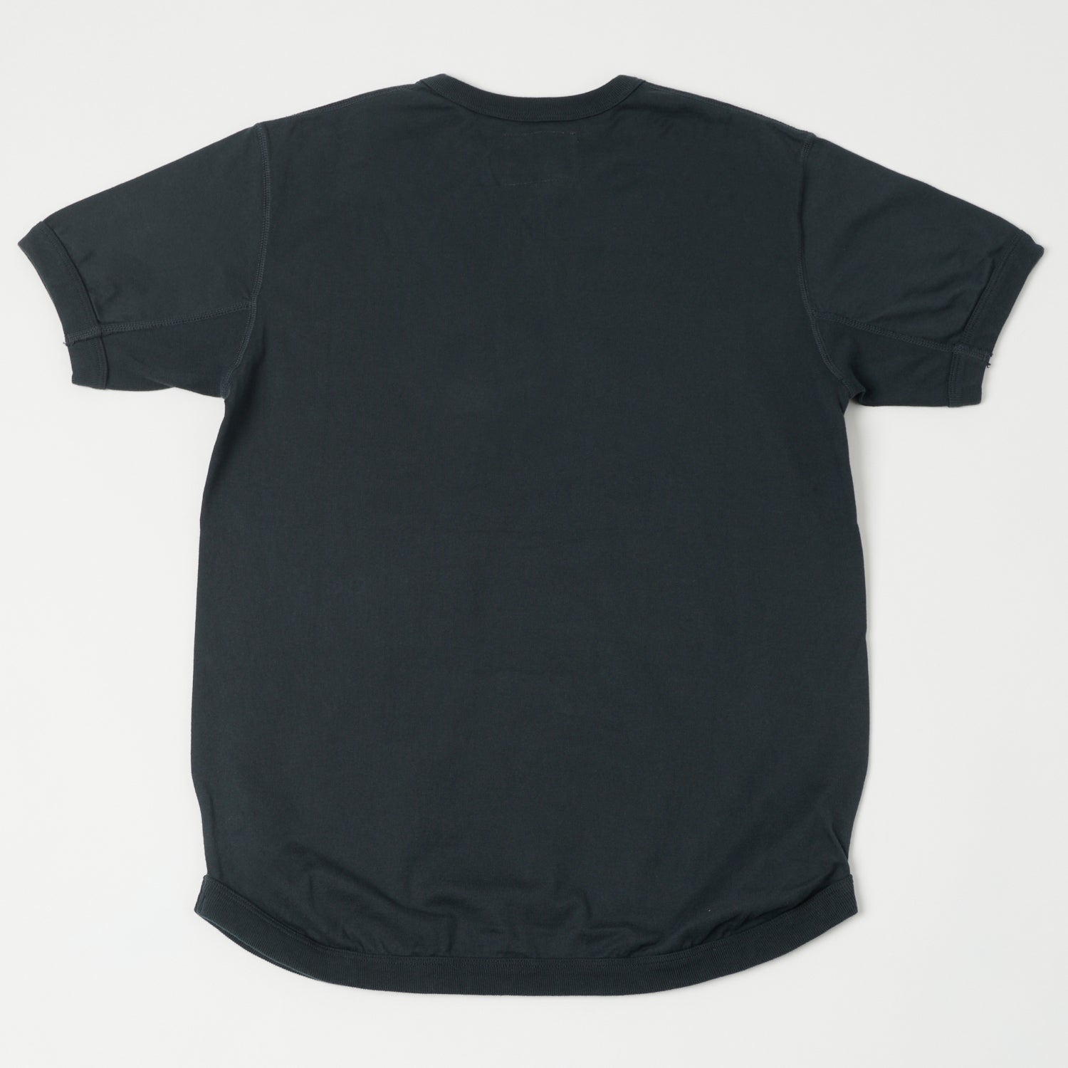 FULLCOUNT 5222H Flat Seam Heavyweight Henley - Ink Black