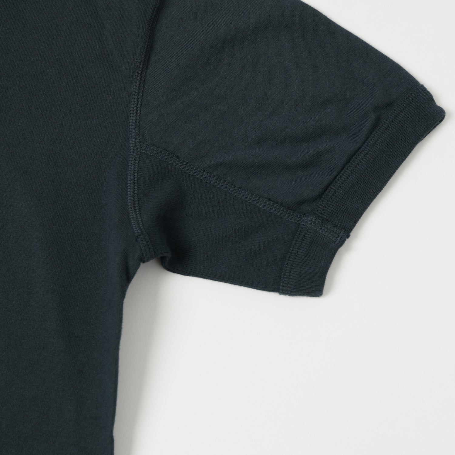 FULLCOUNT 5222H Flat Seam Heavyweight Henley - Ink Black