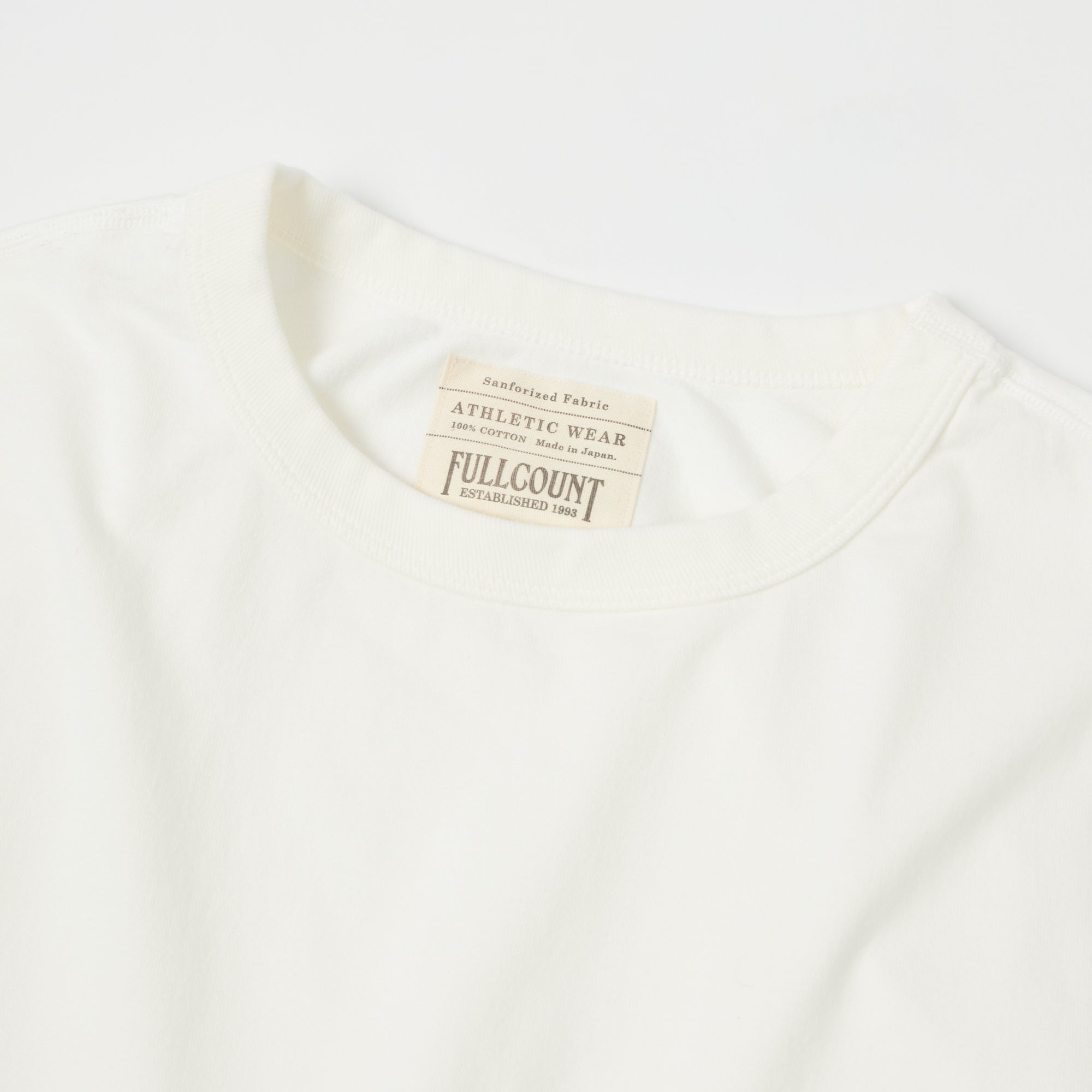 FULLCOUNT 5222 Flat Seam Heavyweight T-Shirt - White