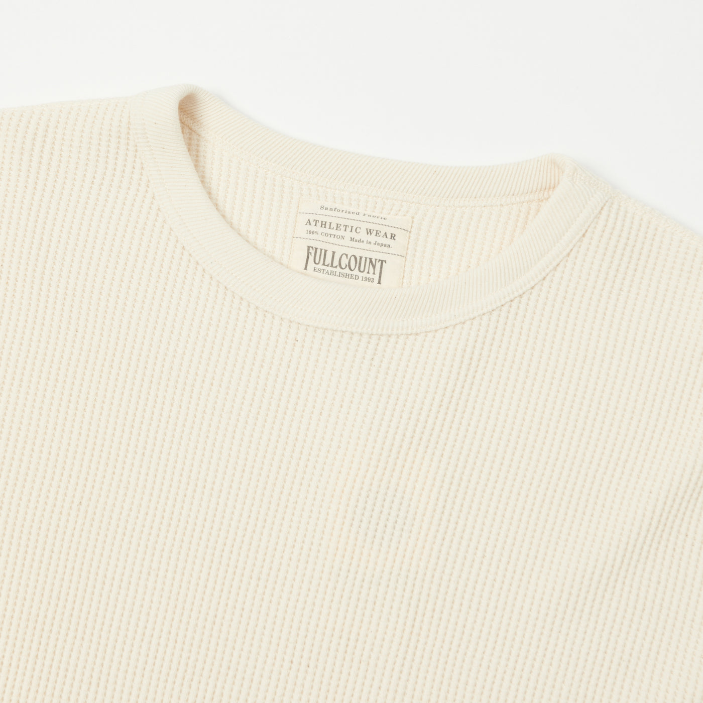 FULLCOUNT 5964 Heavyweight Waffle T-Shirt - Ecru