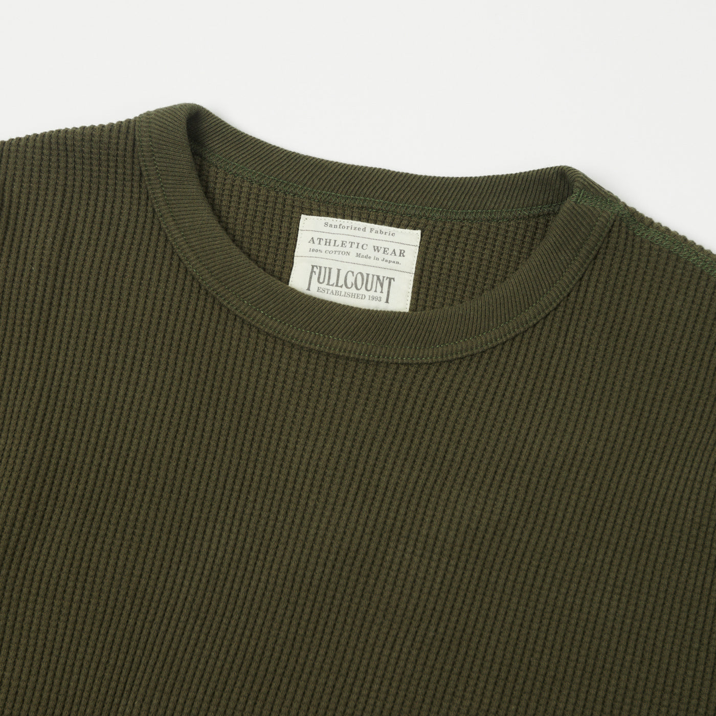 FULLCOUNT 5964 Heavyweight Waffle T-Shirt - Khaki