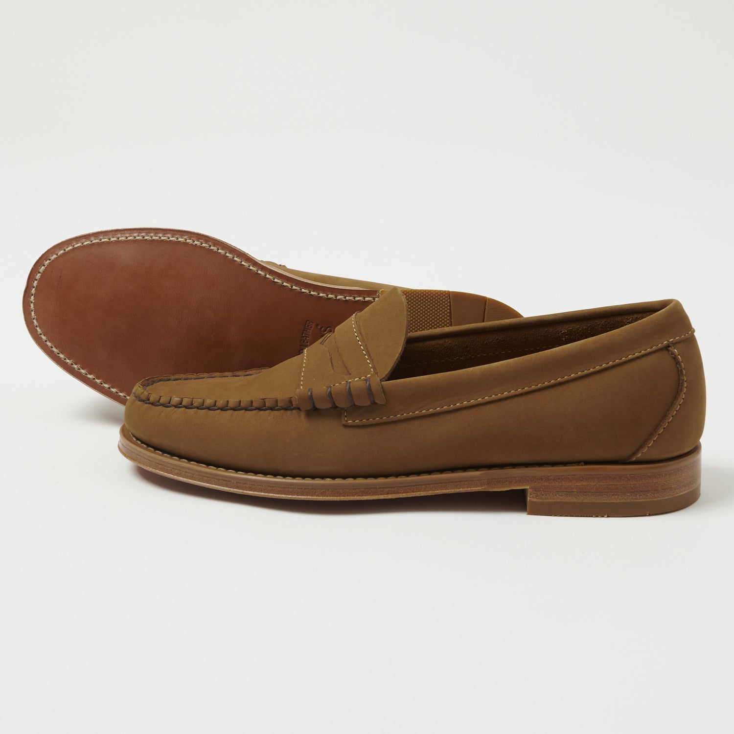 G.H. Bass & Co. Weejun Larson Moc Penny Loafer - Tan Nubuck