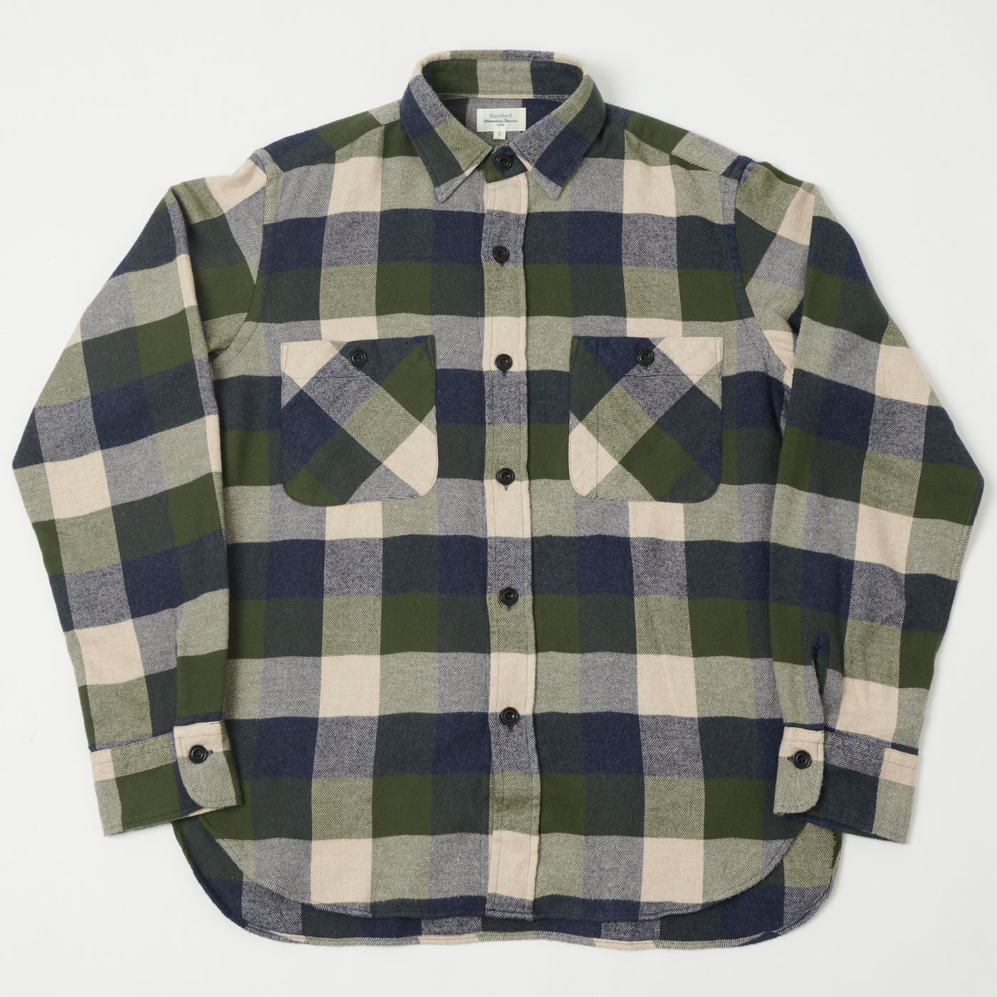 Hartford 'Percey' Check Shirt - Army