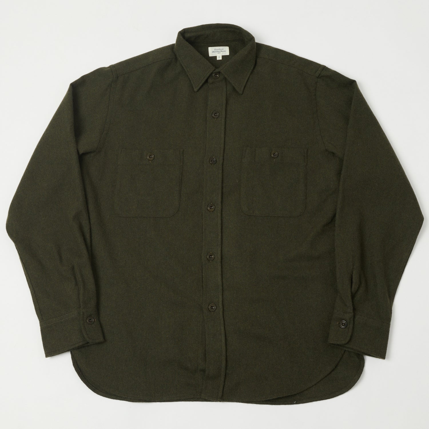 Hartford 'Percey' Wool Shirt - Army