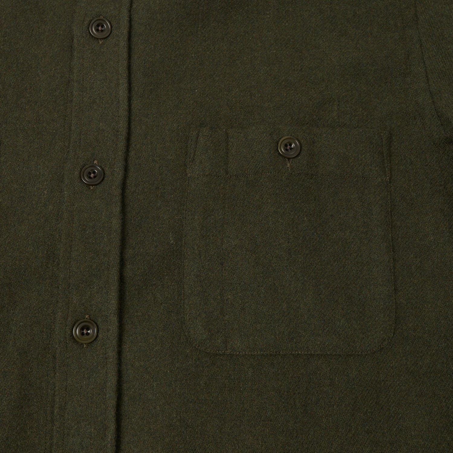 Hartford 'Percey' Wool Shirt - Army
