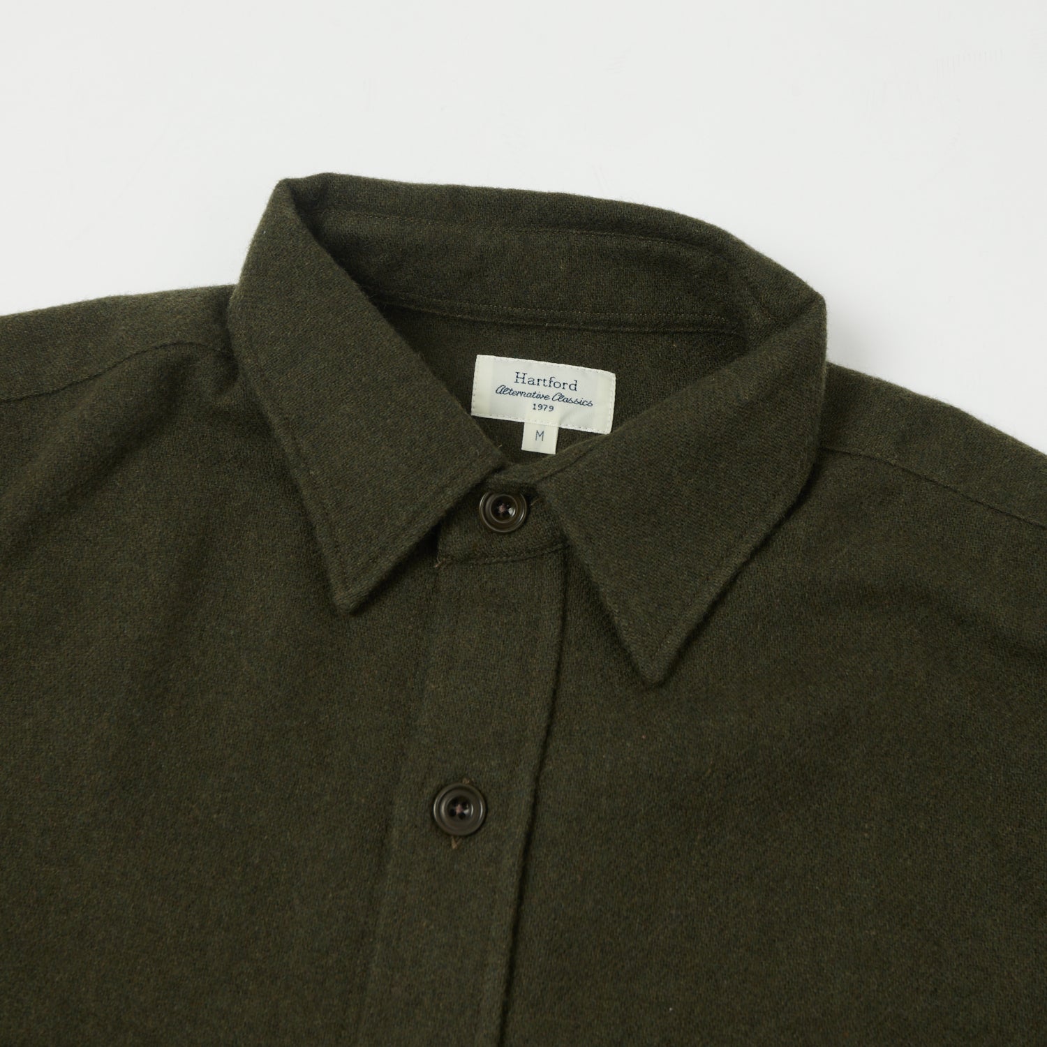 Hartford 'Percey' Wool Shirt - Army