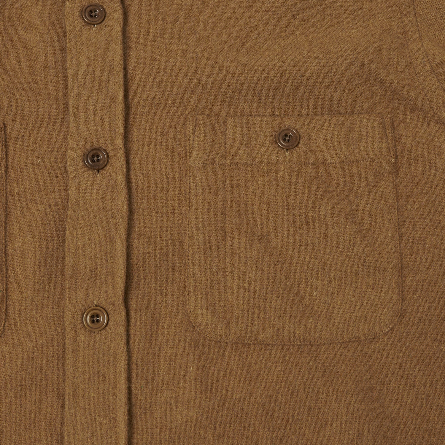 Hartford 'Percey' Wool Shirt - Brown
