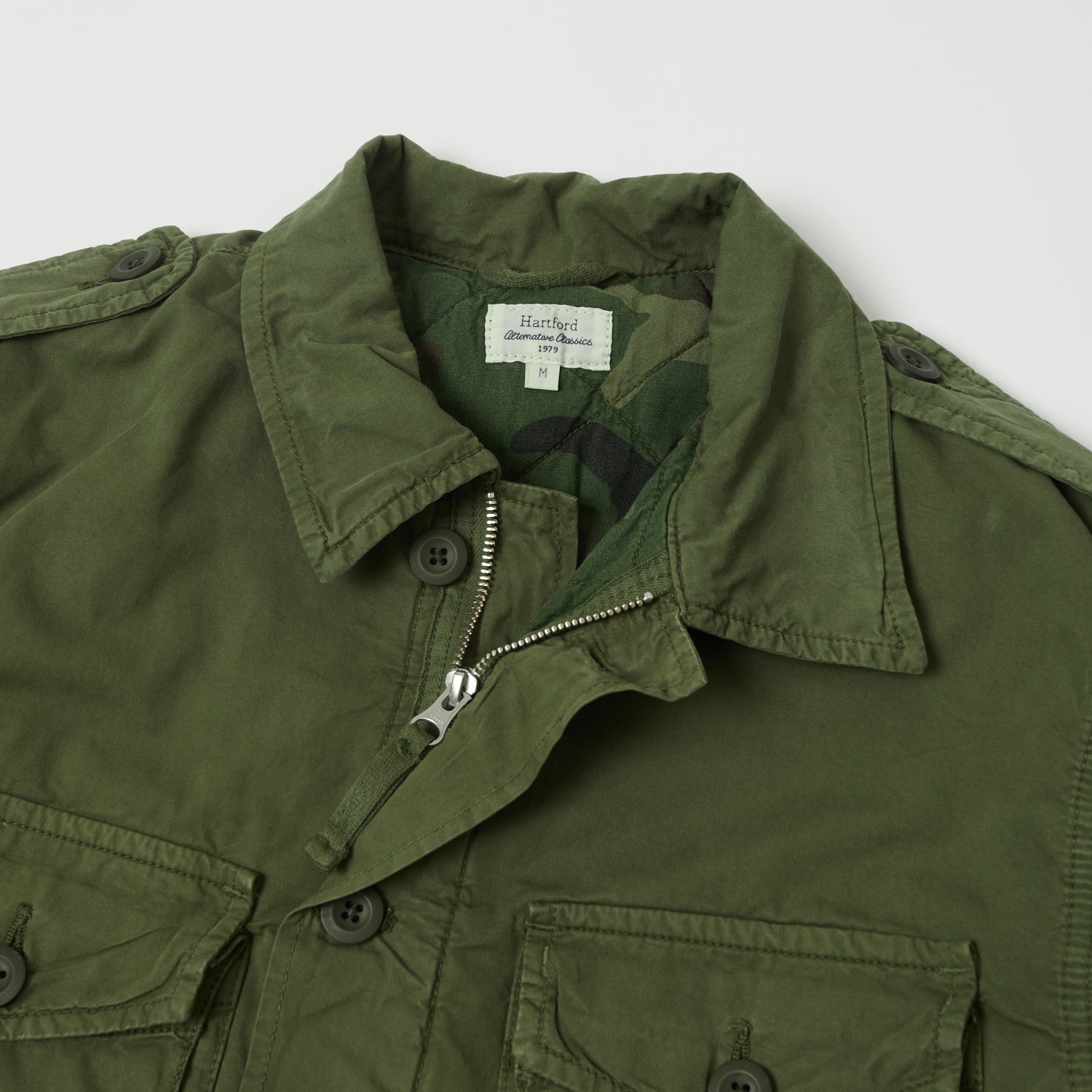 Hartford 'Jonah' Military Workers Jacket - Army Green