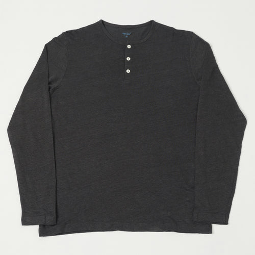 Hartford Linen Henley - Charcoal