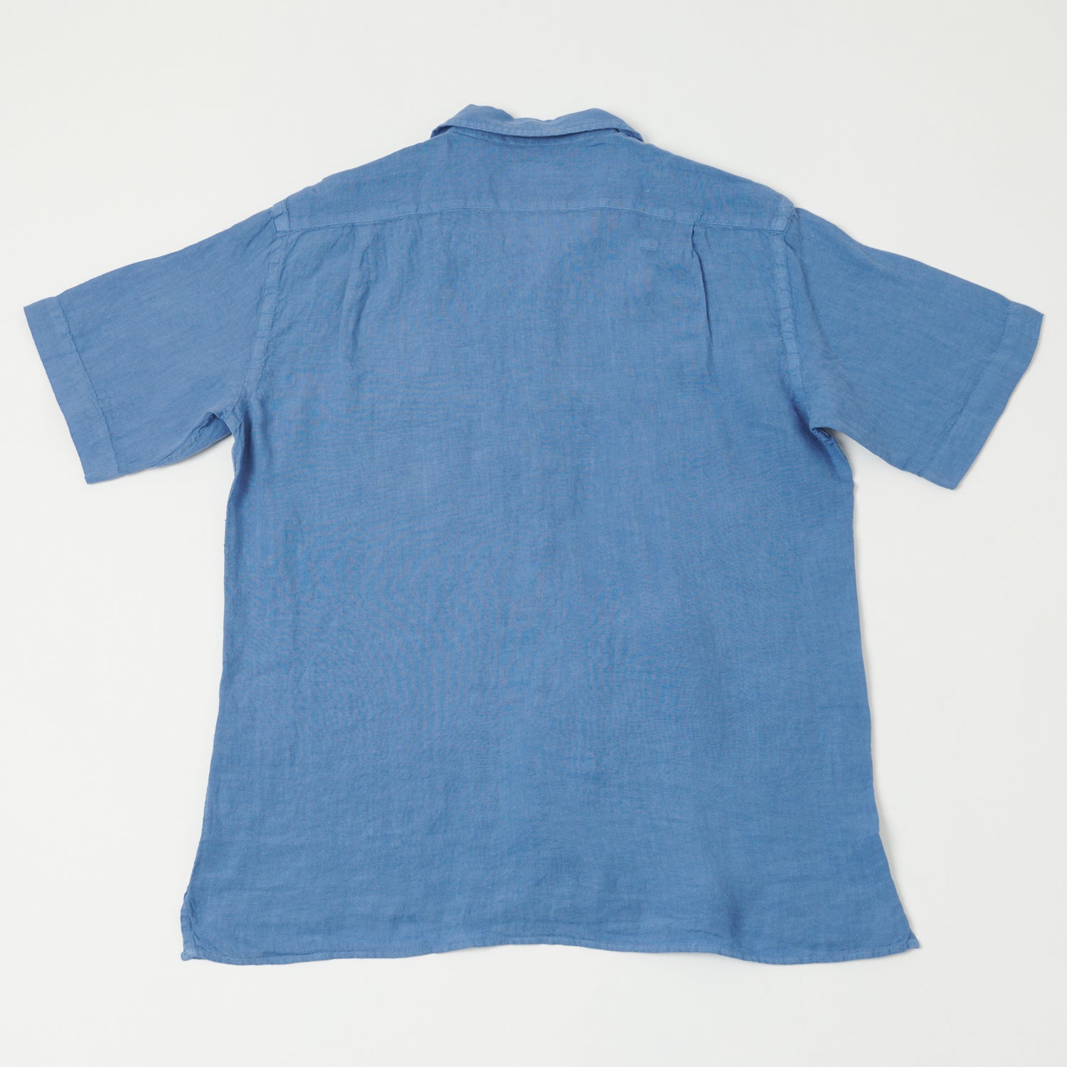 Hartford 'Palm' Camp Collar Linen Shirt - Nautic Blue