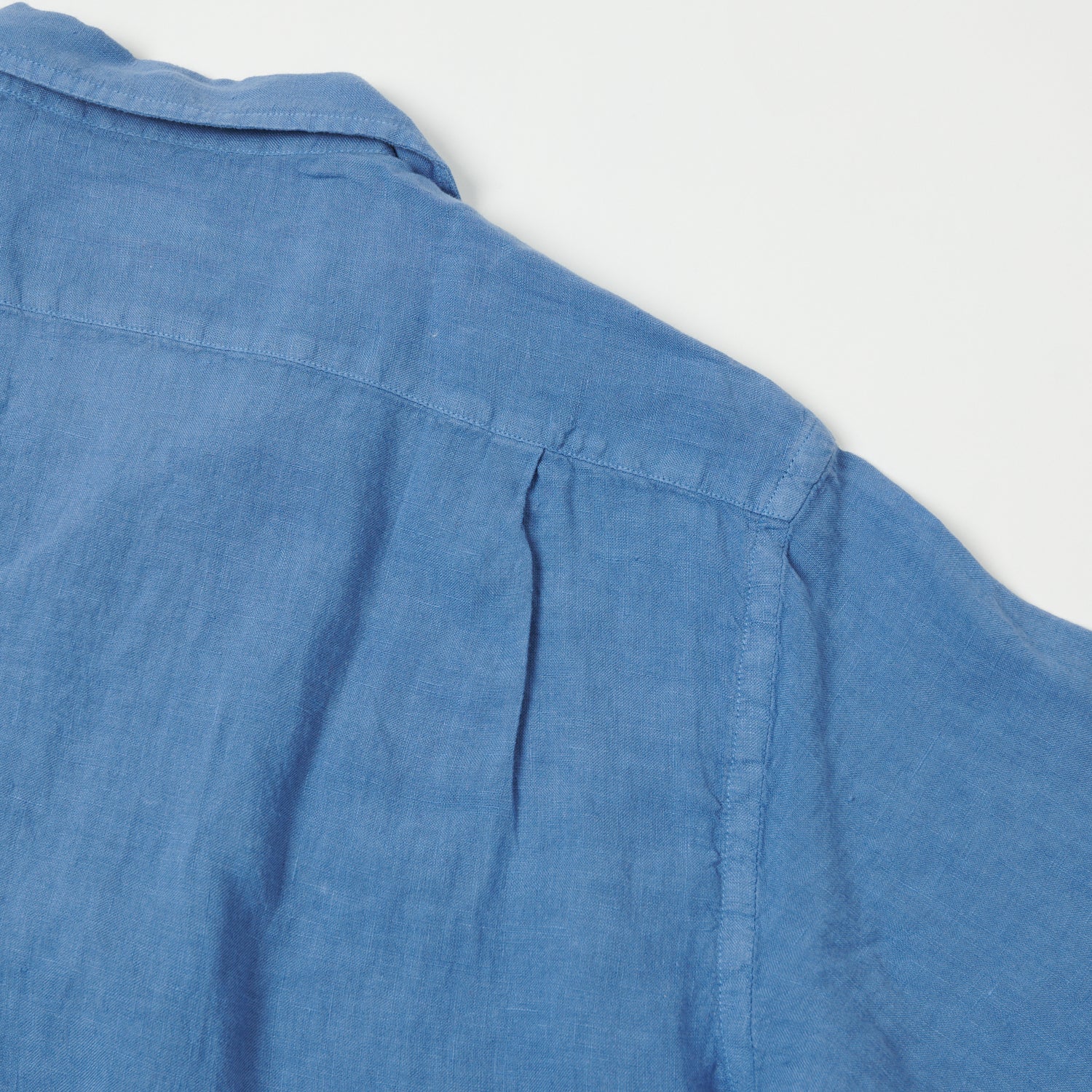 Hartford 'Palm' Camp Collar Linen Shirt - Nautic Blue