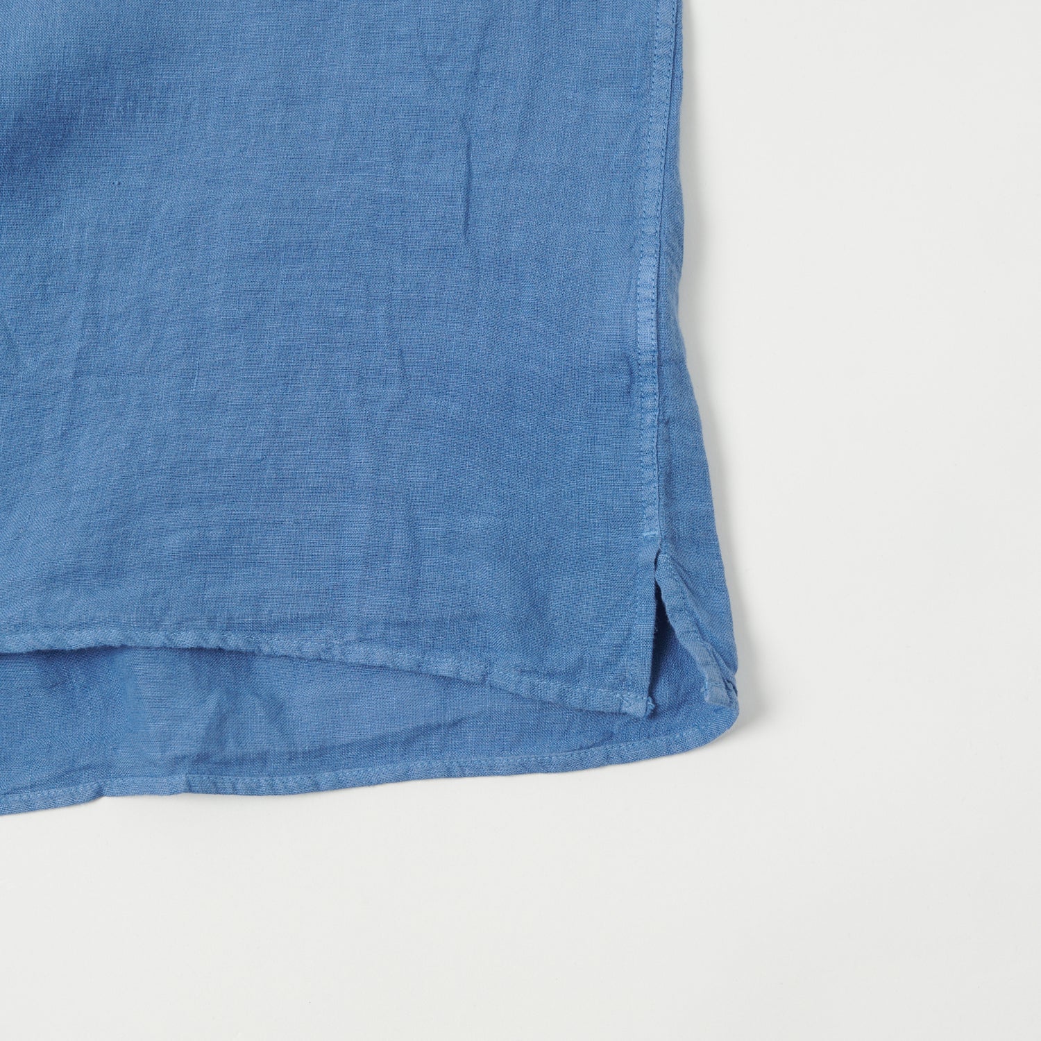 Hartford 'Palm' Camp Collar Linen Shirt - Nautic Blue