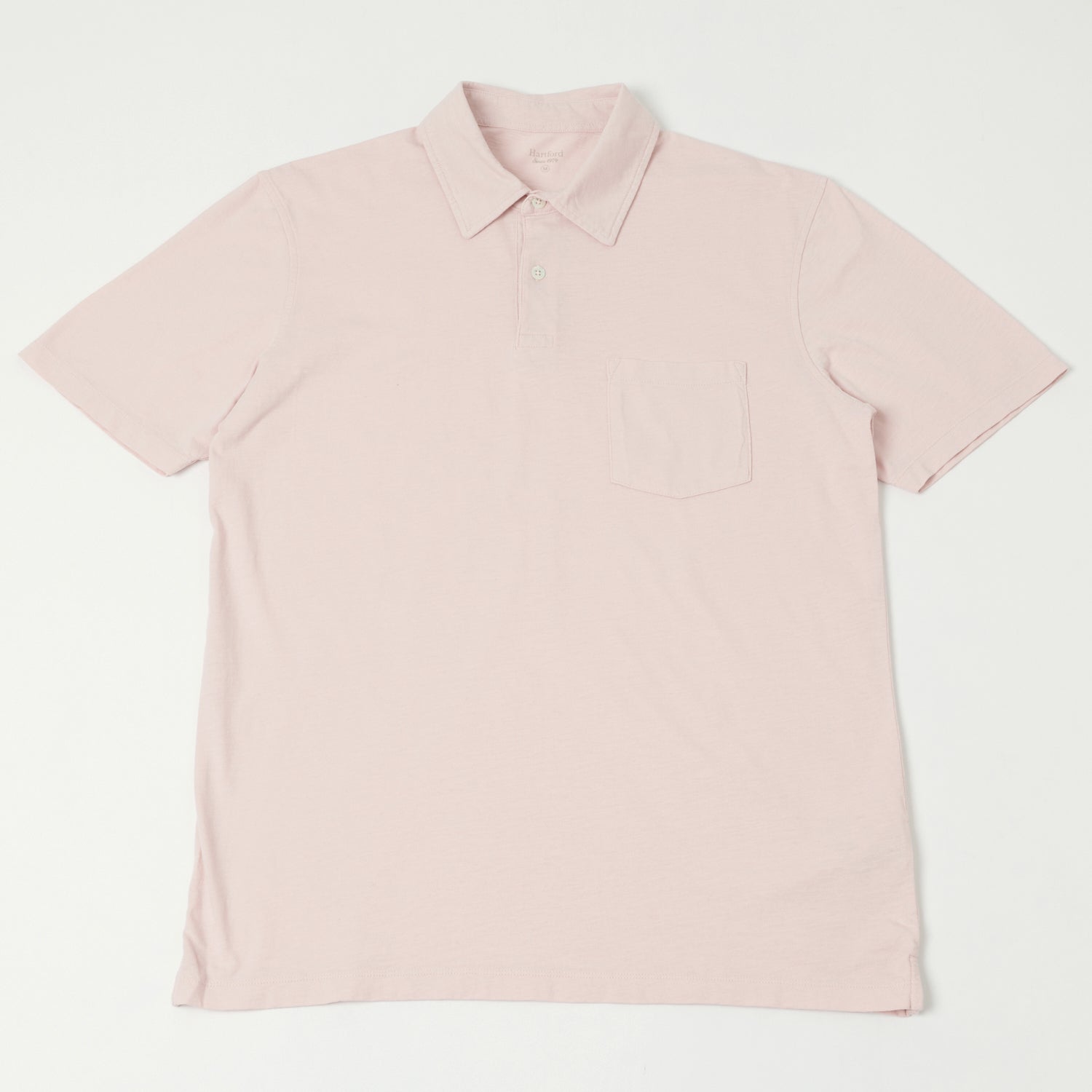 Hartford  Slub Jersey Polo Shirt - Faded Pink