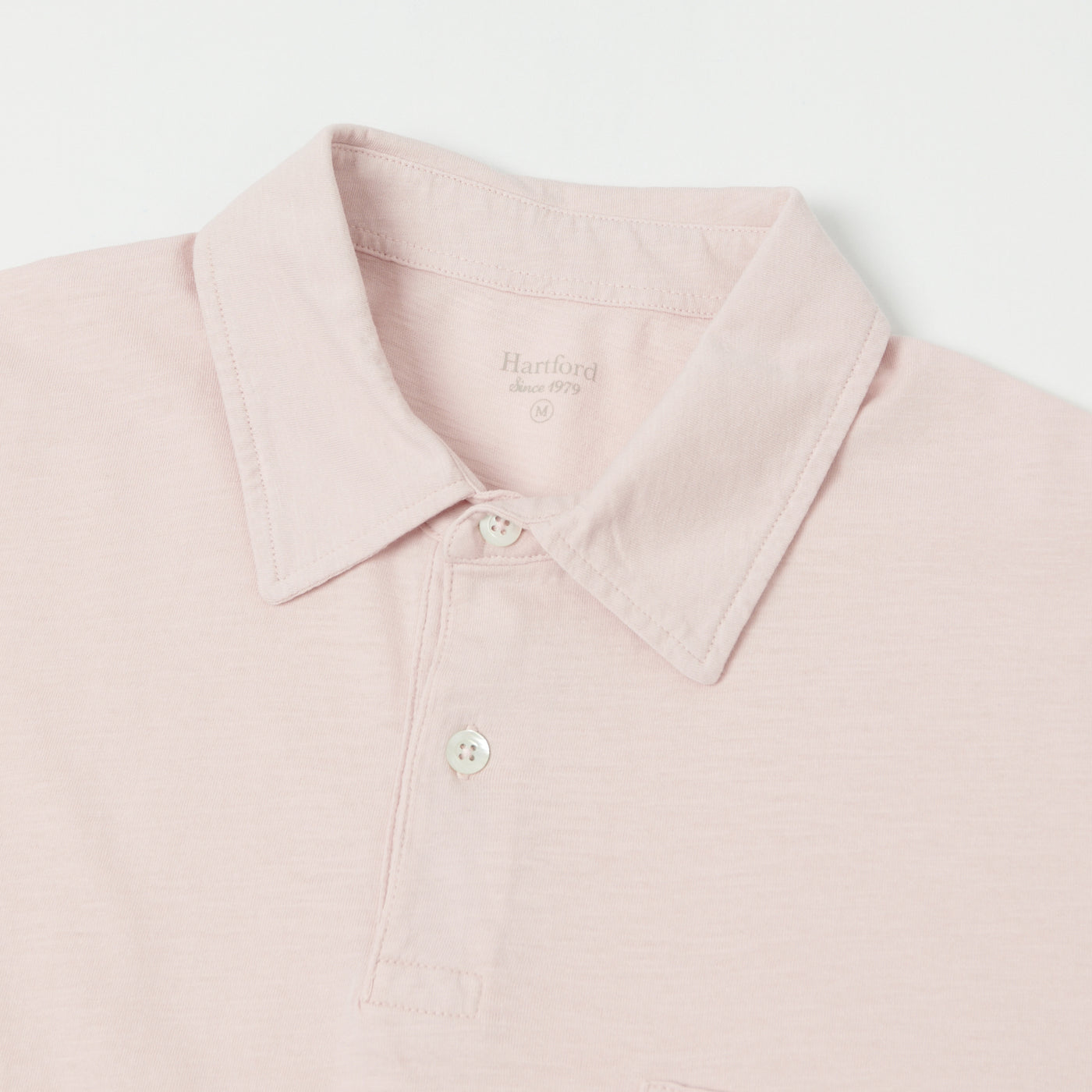 Hartford  Slub Jersey Polo Shirt - Faded Pink
