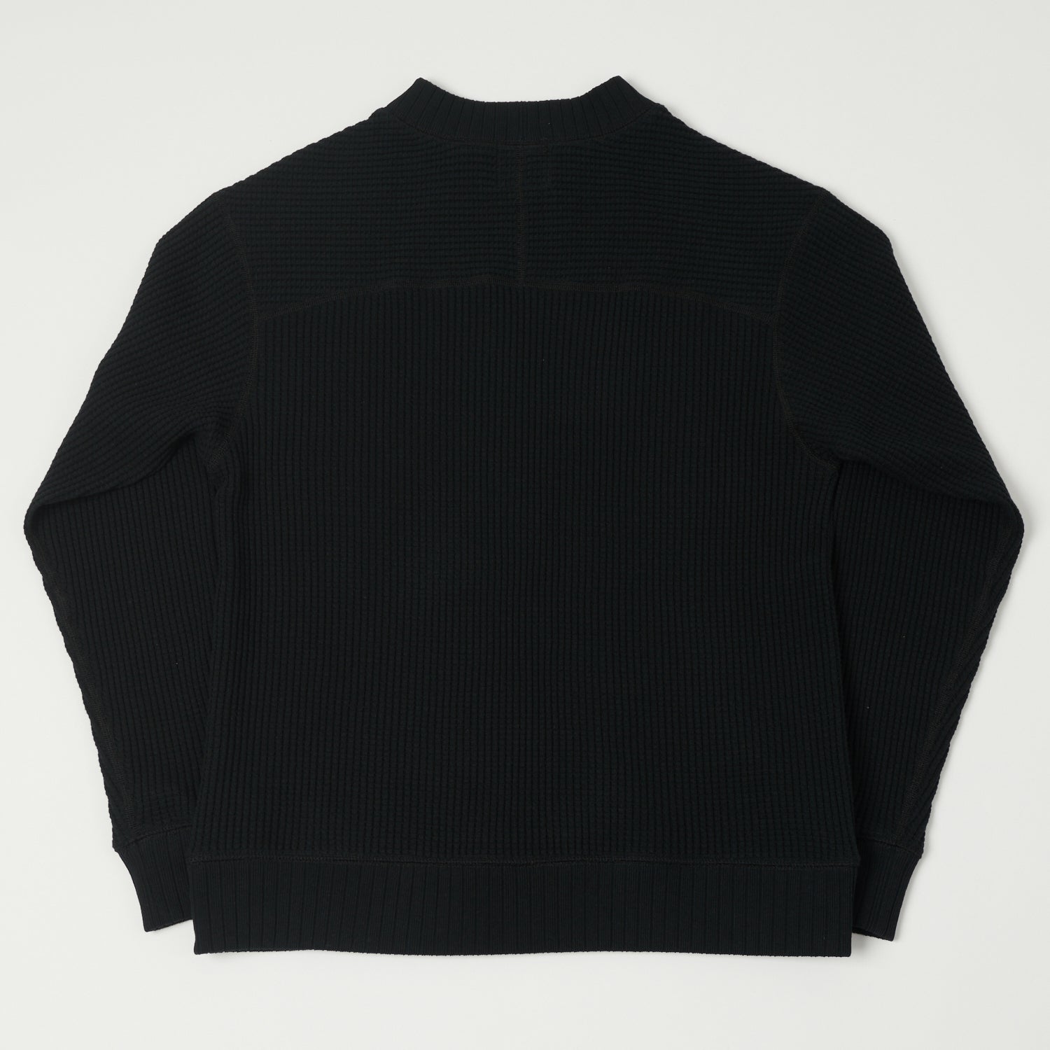 Jackman Midneck Waffle Sweatshirt - Black