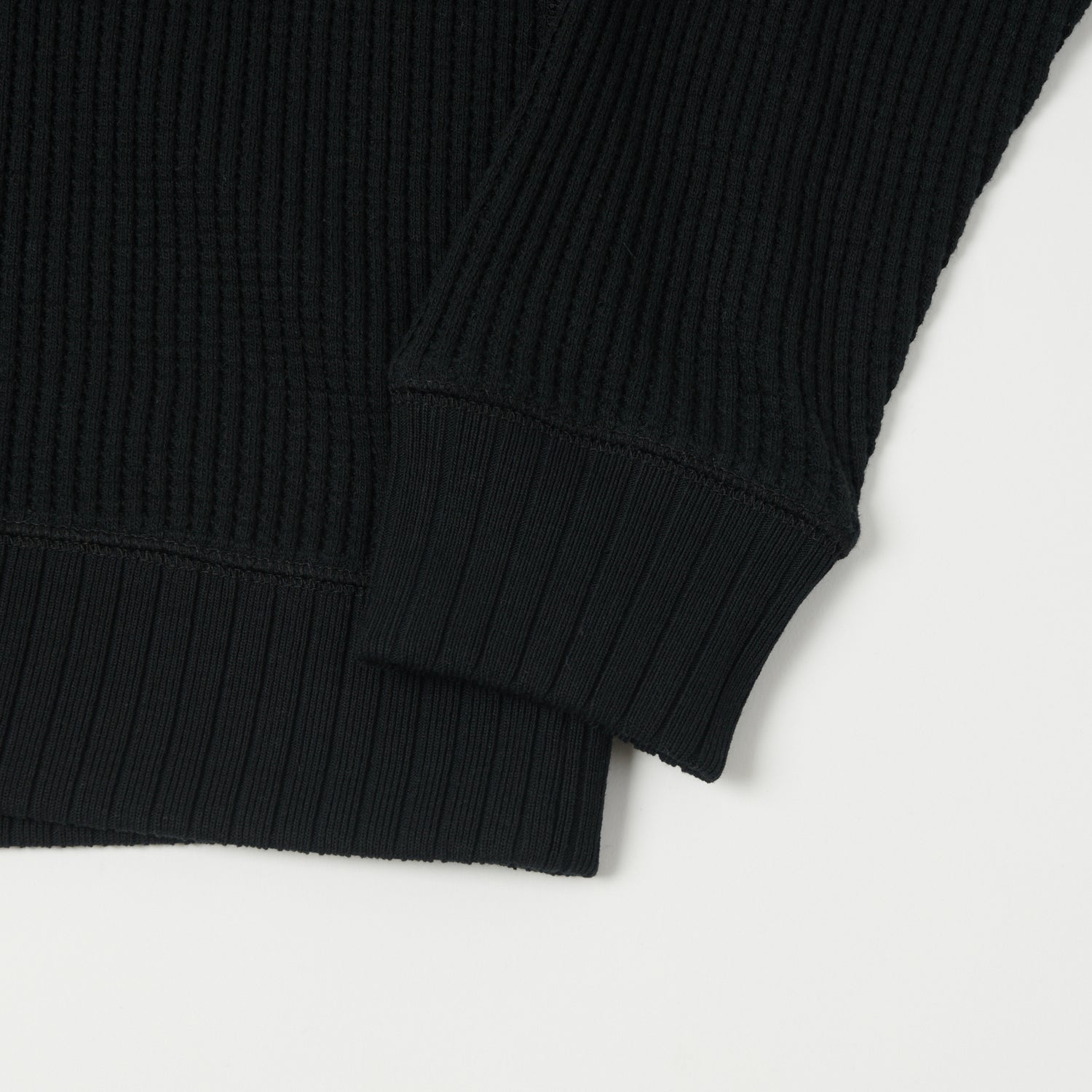 Jackman Midneck Waffle Sweatshirt - Black